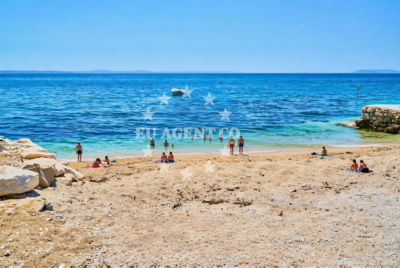 Shoreline and swimming area at Grbavac, Podstrana - Grbavac Beach in Grbavac