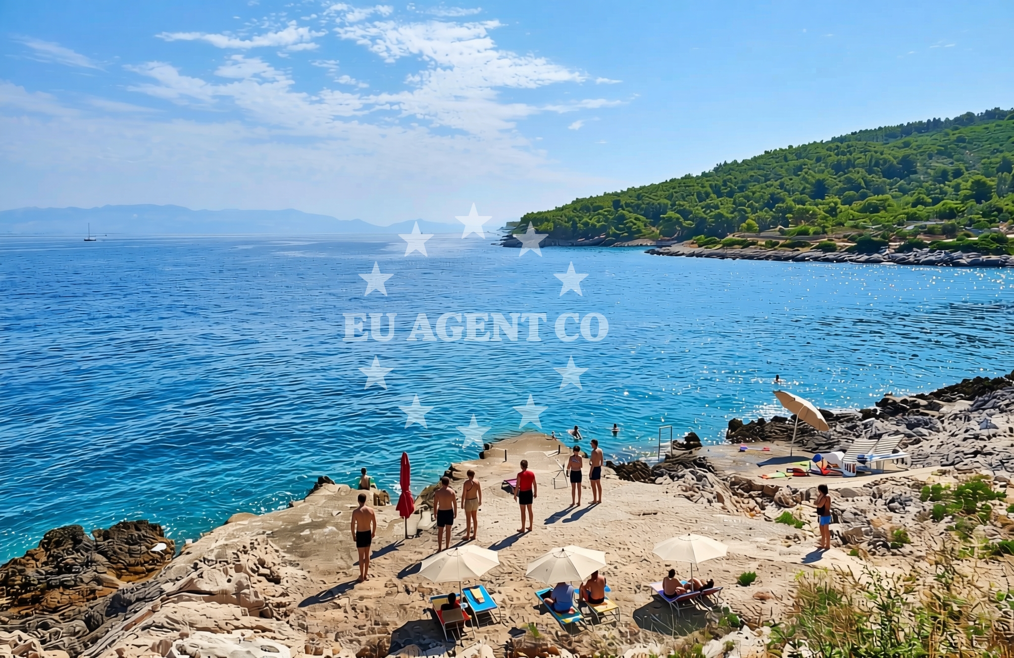 Beach facilities and surroundings at Grčki rat, Donje Selo (Šolta) Beach in Grčki rat