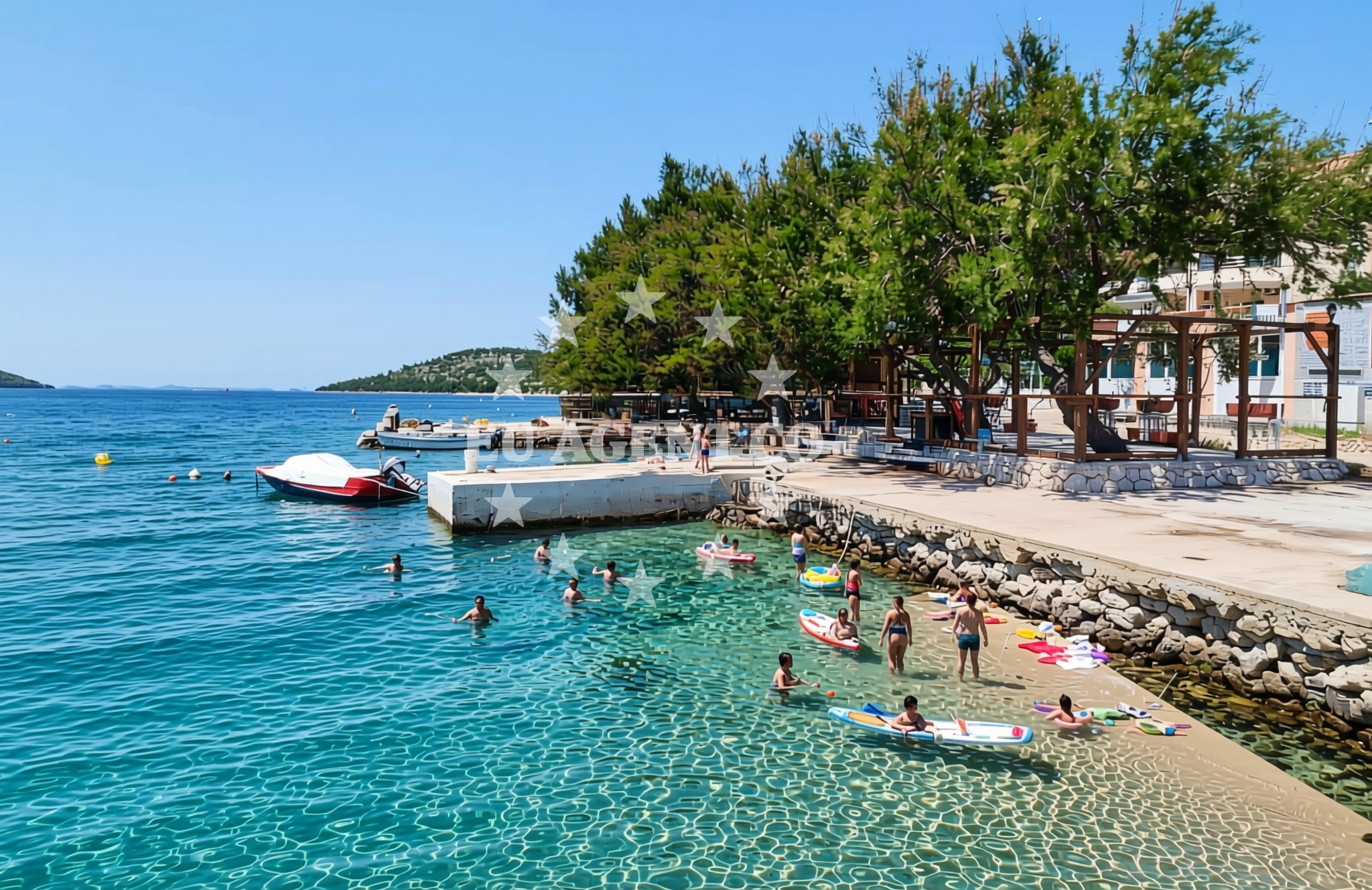 Sea and coastal view of Grebaštica: beaches and coves (16) in Grebaštica