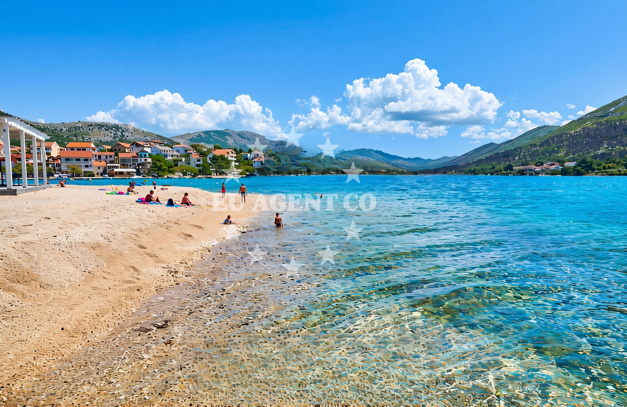 Beach facilities and surroundings at Grebaštica: beaches and coves (16) in Grebaštica