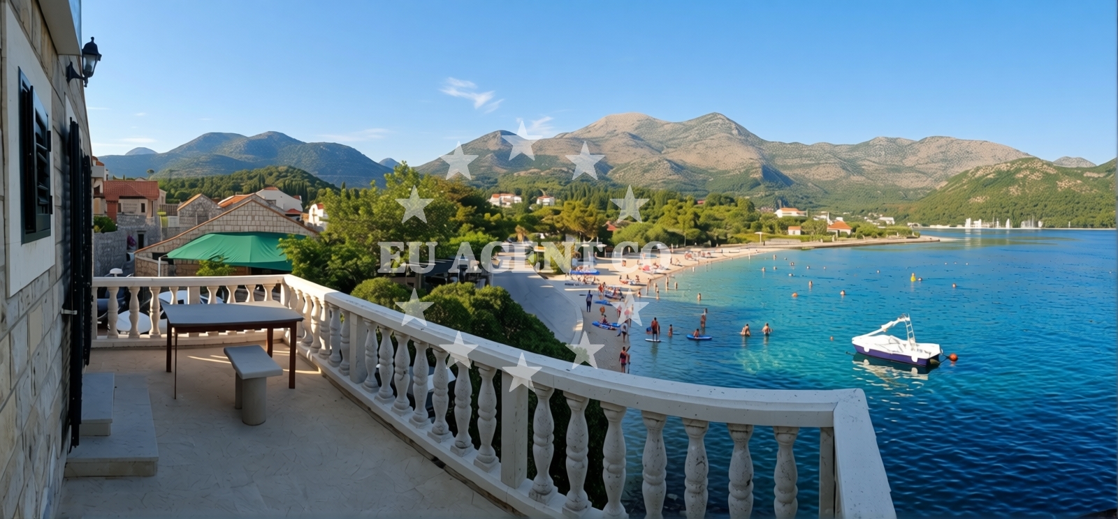 Shoreline and swimming area at Grgurici II beach in 58 Grgurići, Slano