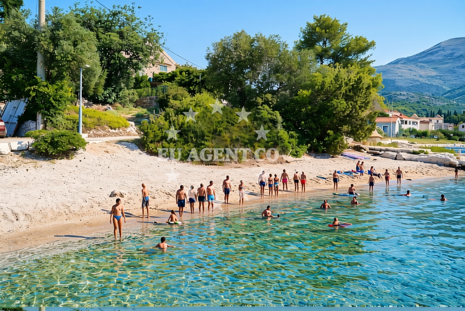 Sea and coastal view of Grgurići zapad, Slano Beach in Grgurići zapad