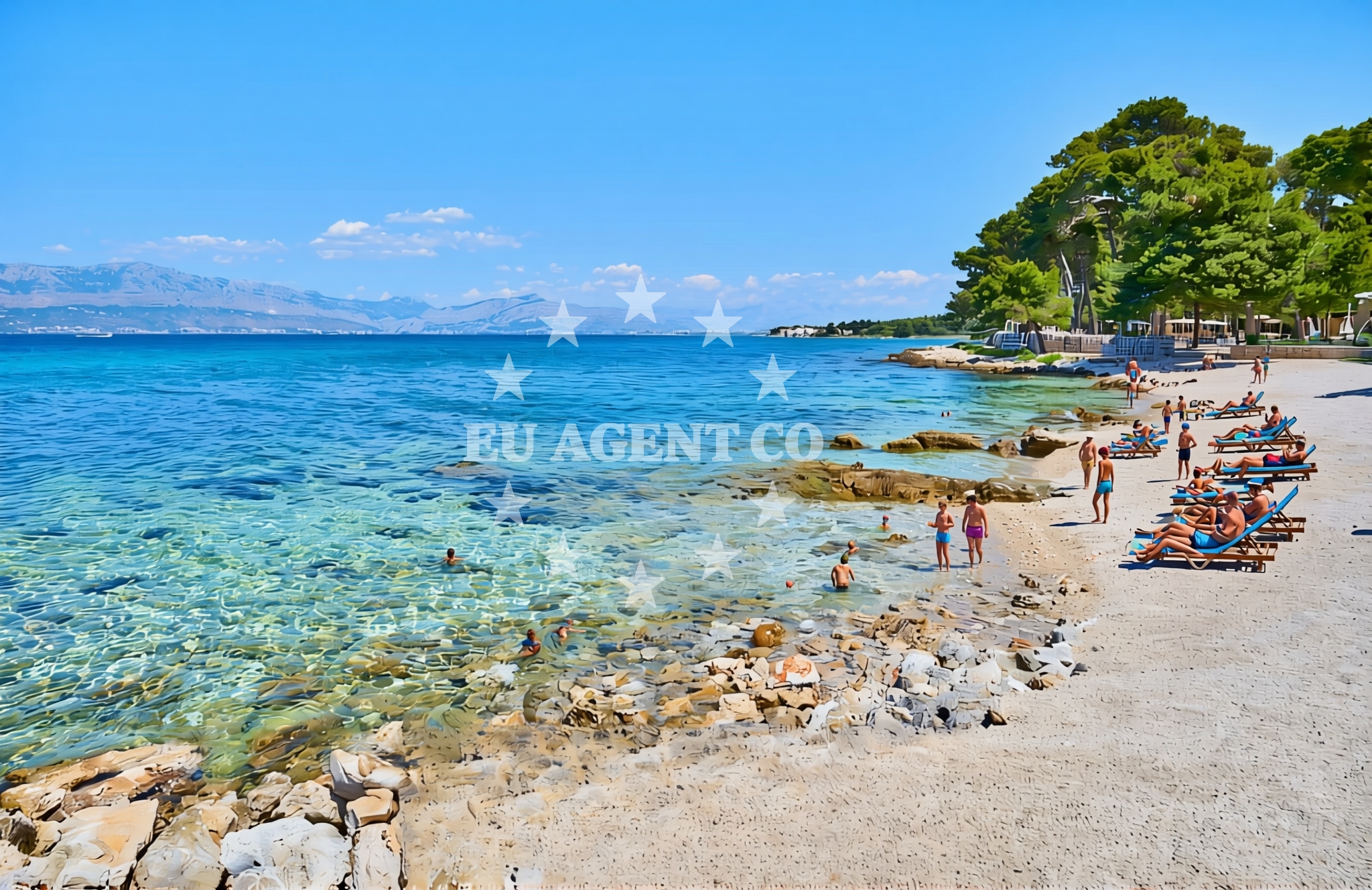 Overview of Grižnjaci, Sutivan (Brač) Beach in Grižnjaci