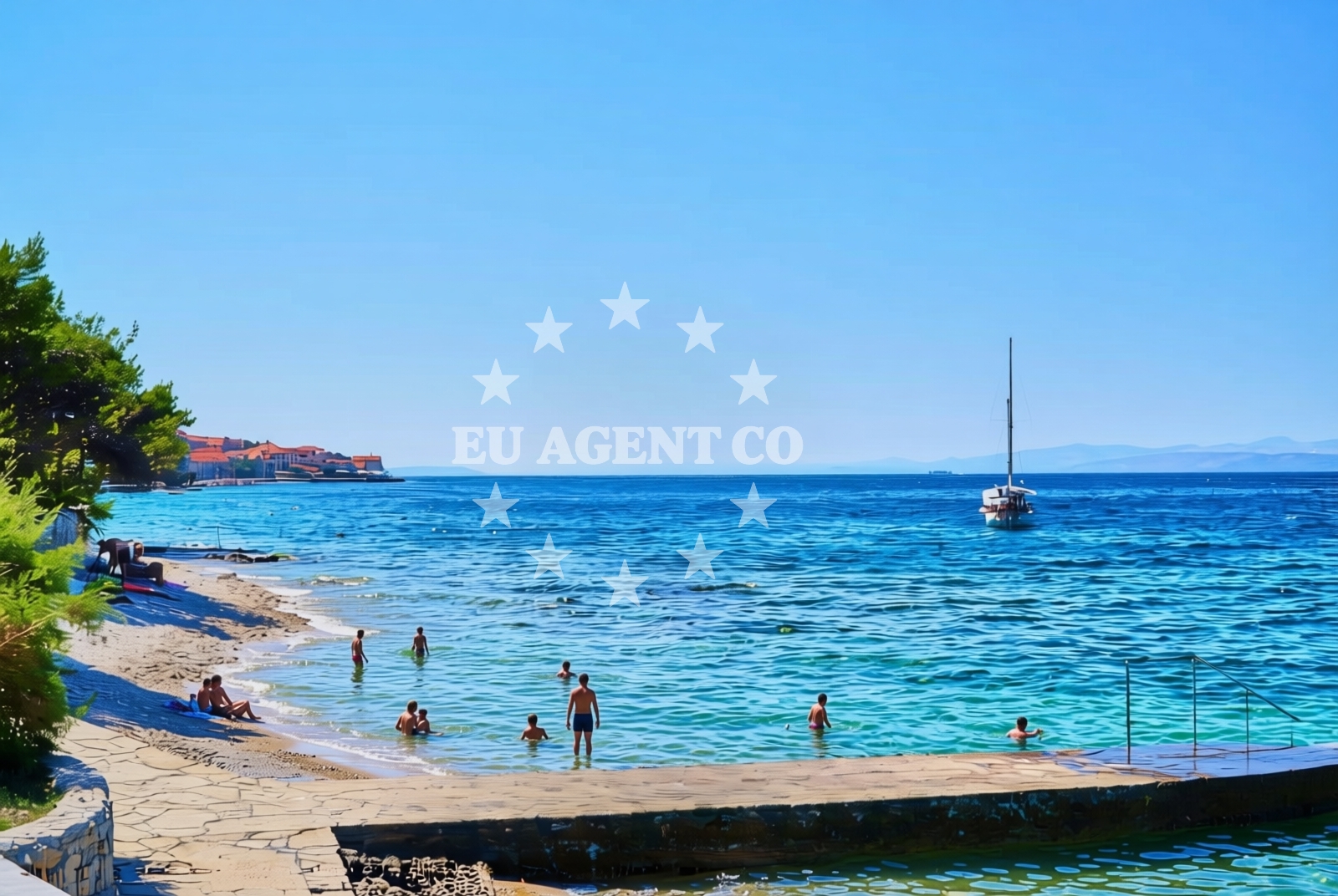 Overview of Grlica, Sutivan (Brač) Beach in Grlica