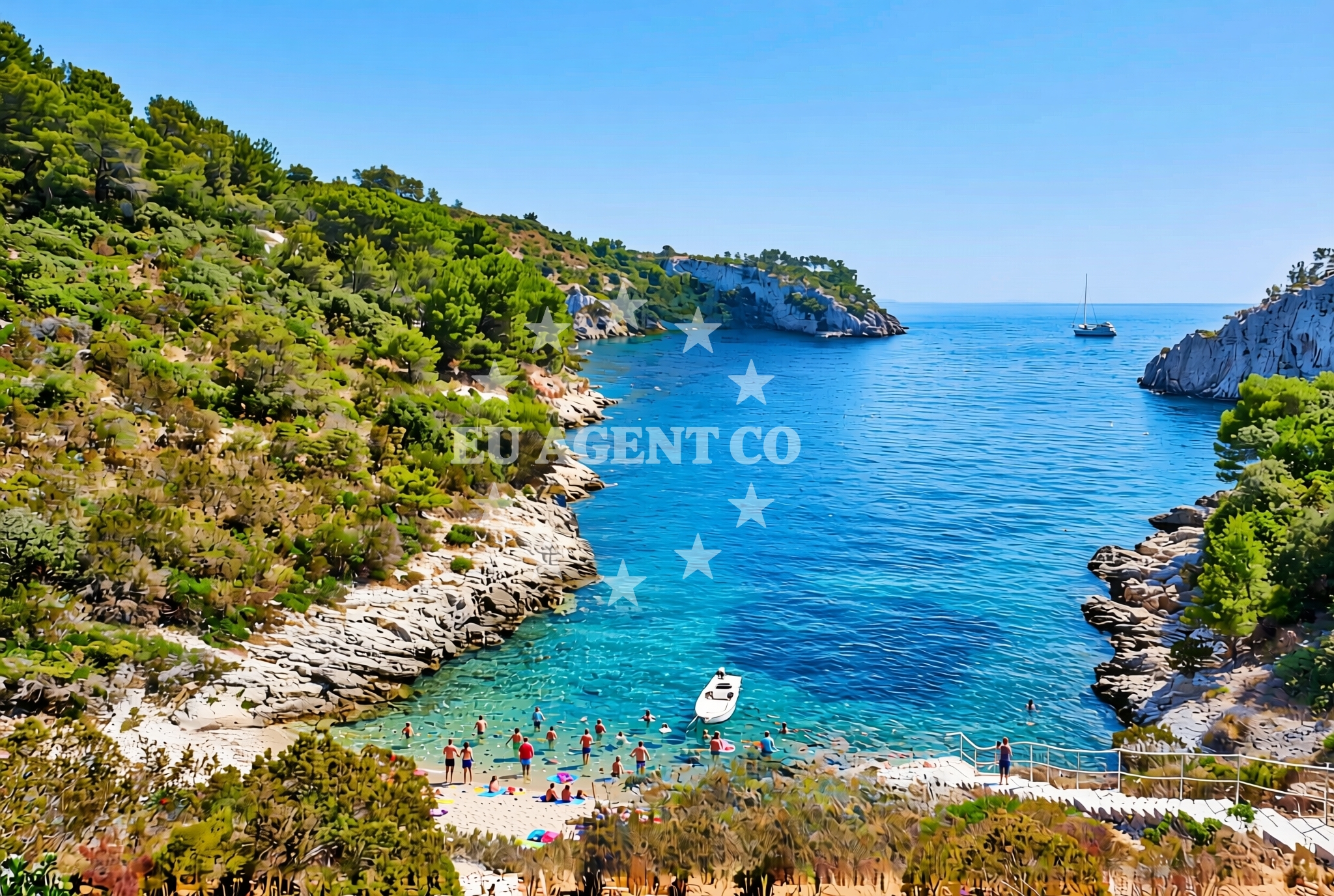 Shoreline and swimming area at Grohote (Šolta): beaches and coves (3) in Grohote (Šolta)