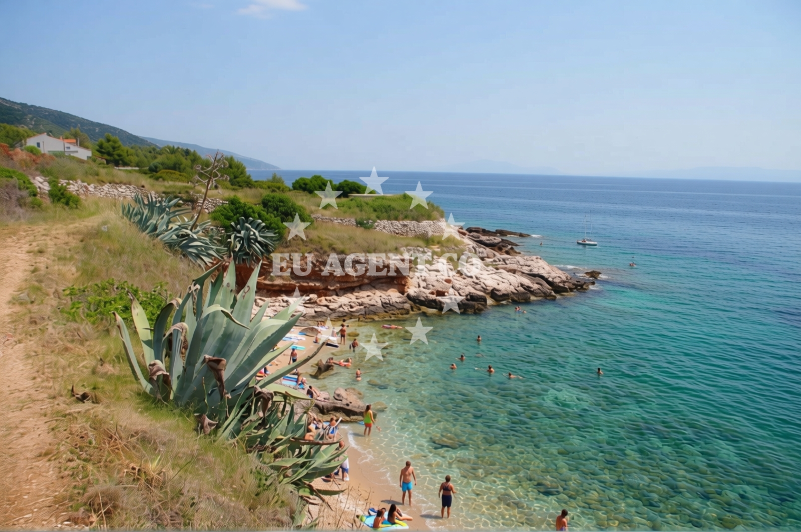 Beach facilities and surroundings at Gromin Dolac beach in Zavala 151 A (ground floor), Zavala