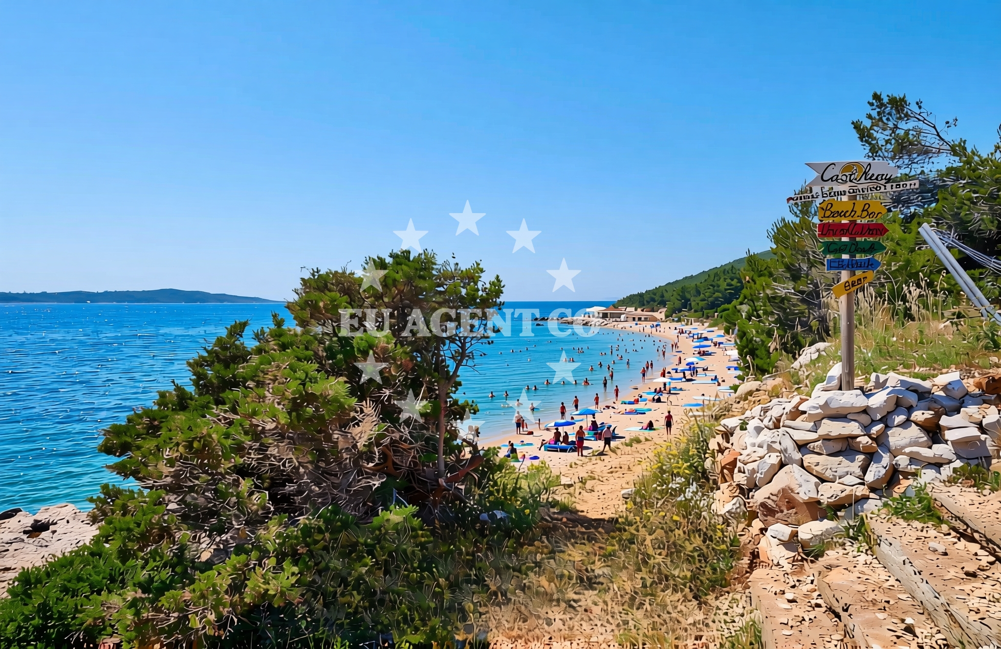 Additional view of Gromin Dolac beach in Zavala 151 A (ground floor), Zavala