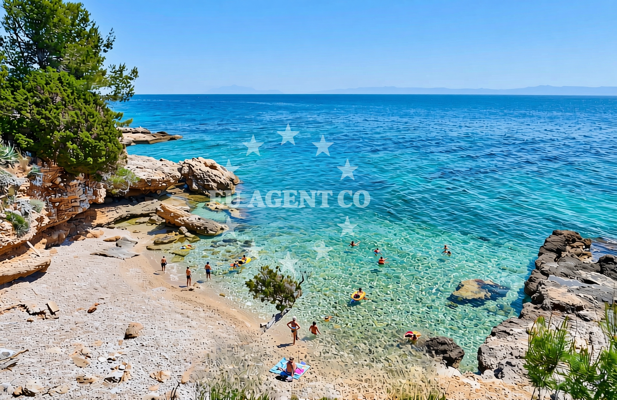 Overview of Gromin Dolac zapad, Gromin Dolac (Hvar) Beach in Gromin Dolac zapad