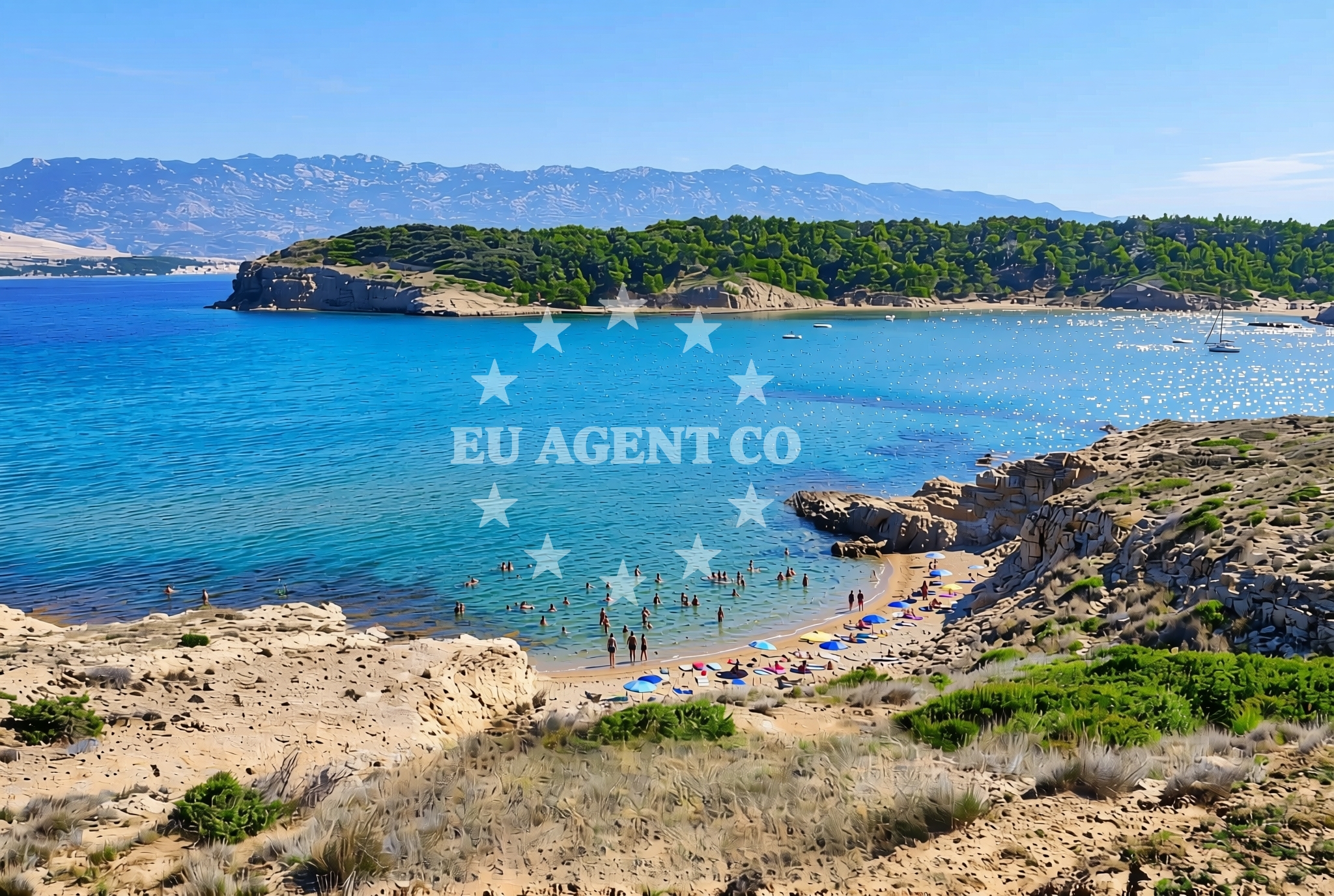 Additional view of Gros, Lopar (Rab) Beach in Gros