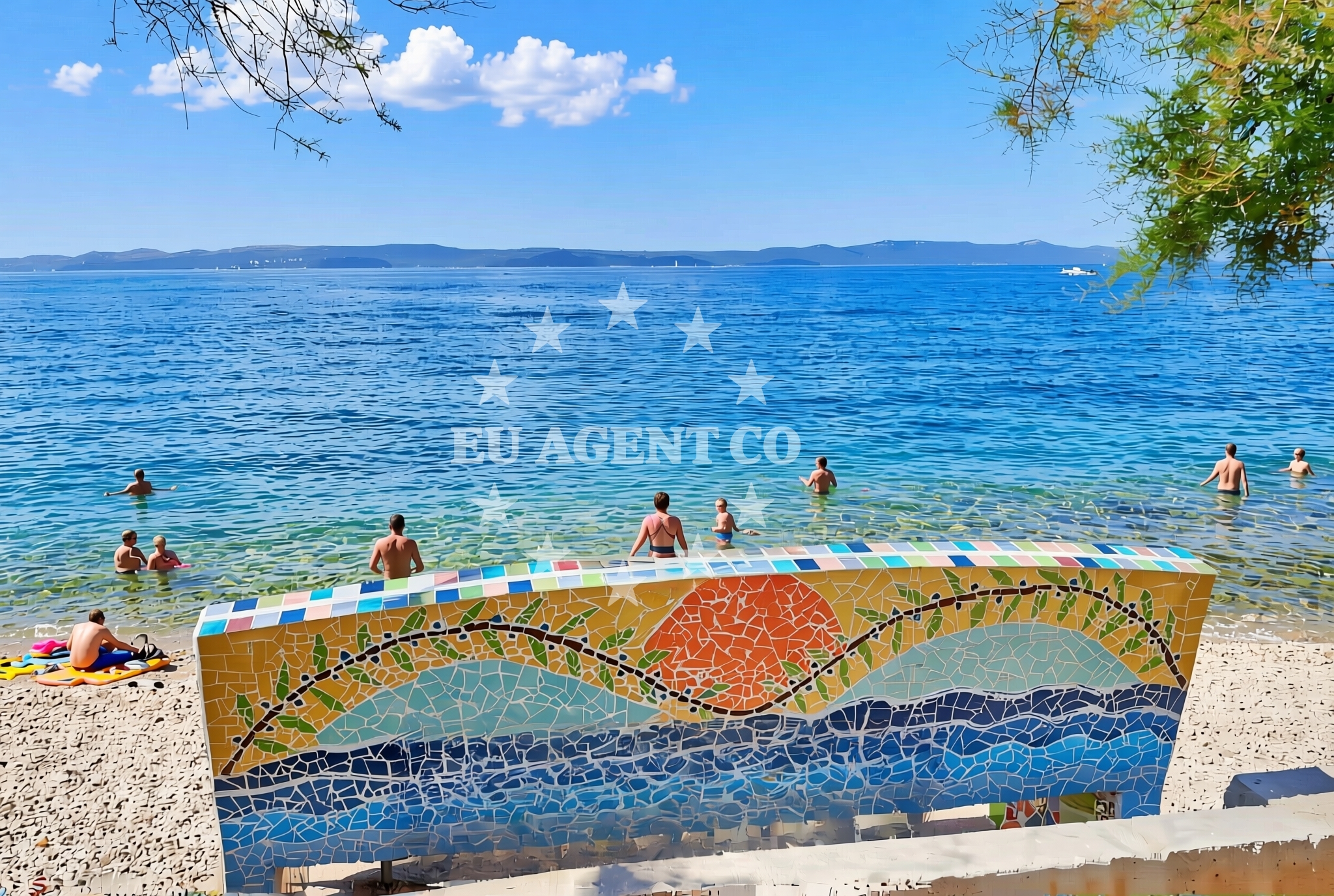 Overview of Guduće, Ugljan (Ugljan) Beach in Guduće