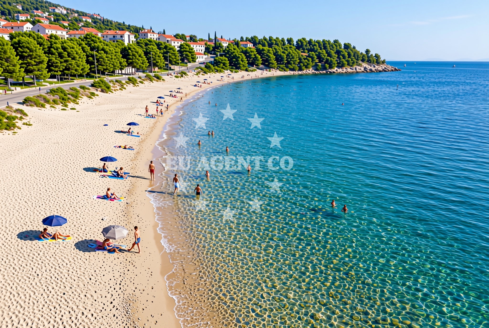 Sea and coastal view of Gulići, Supetarska Draga (Rab) Beach in Gulići
