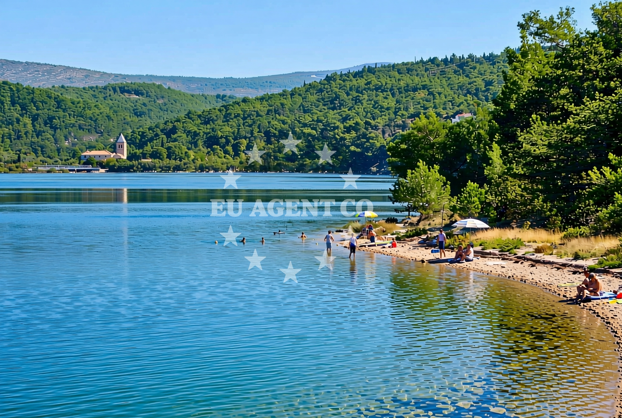 Overview of Gusareva draga jug, Pridraga Beach in Gusareva draga jug