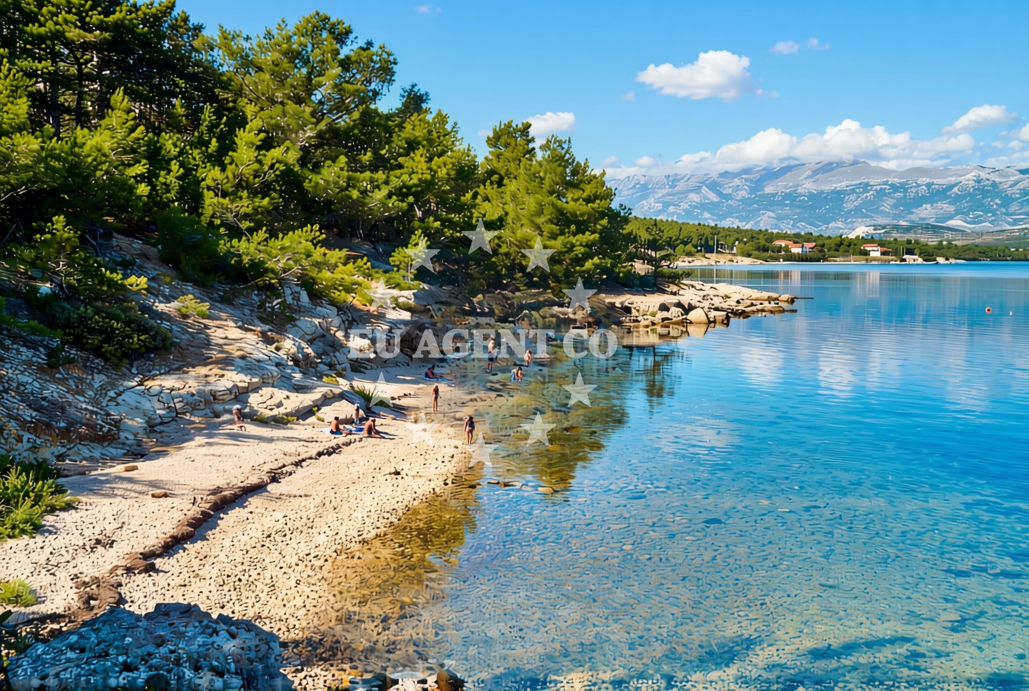 Overview of Gusareva draga sjever, Pridraga Beach in Gusareva draga sjever