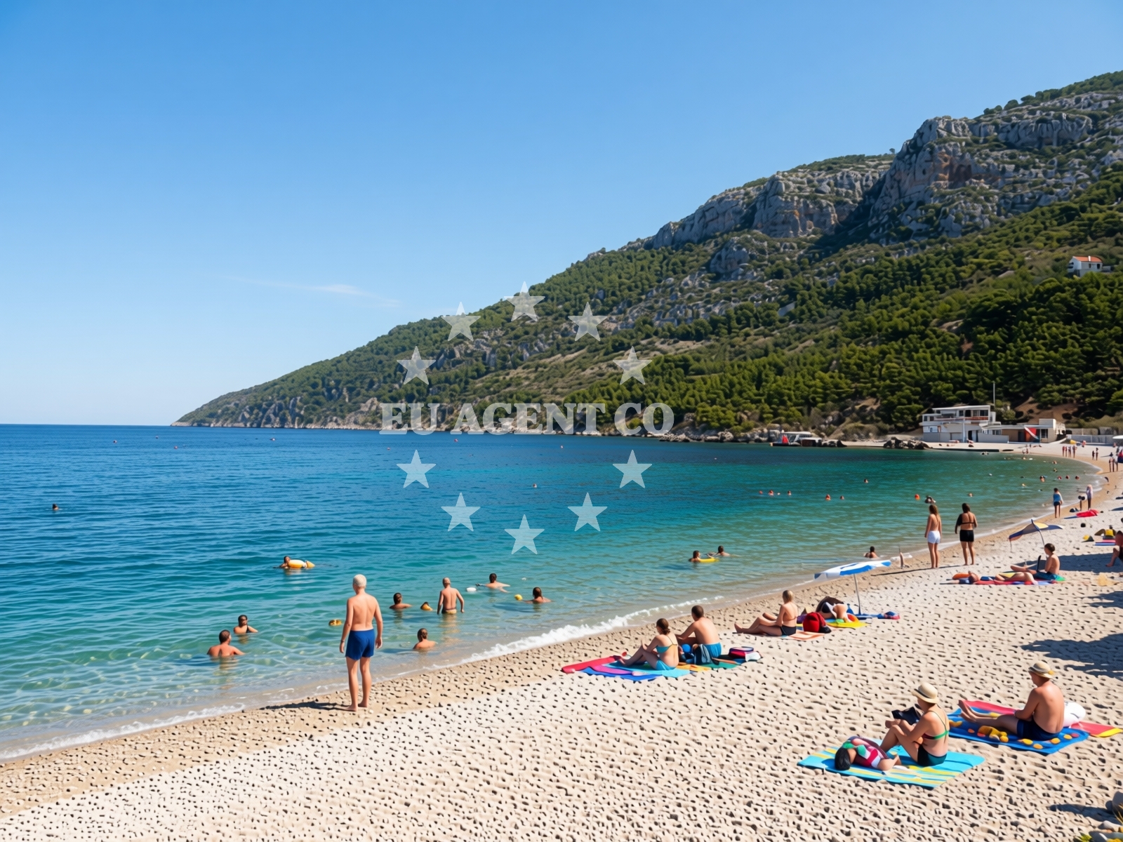 Sea and coastal view of Gusarica beach in Ulica Kondijina Stroda 6, Komiža