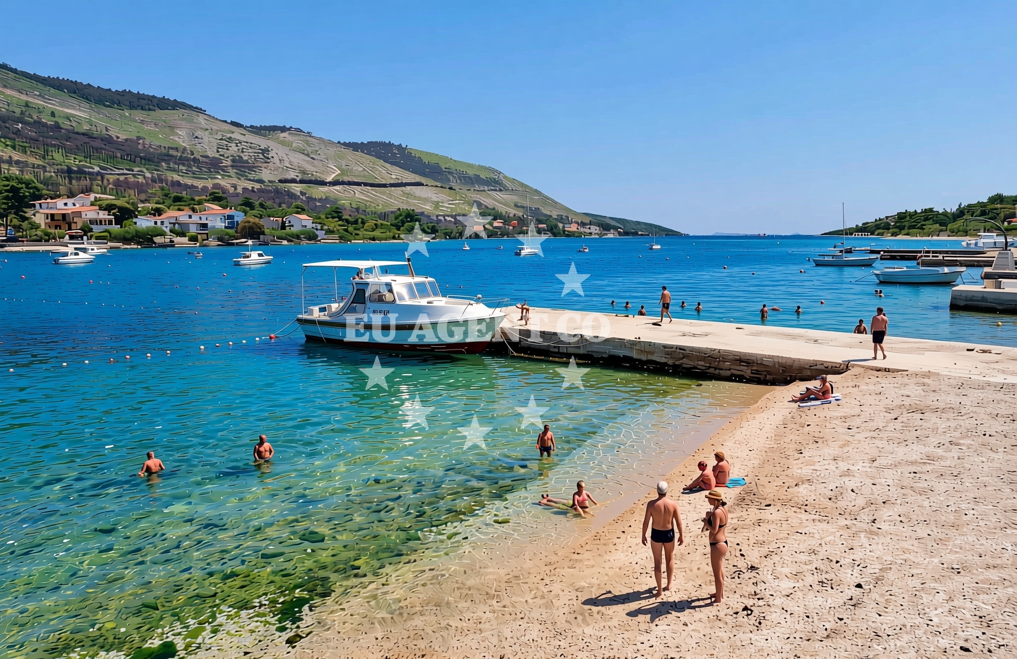 Overview of Gušća, Grebaštica Beach in Gušća