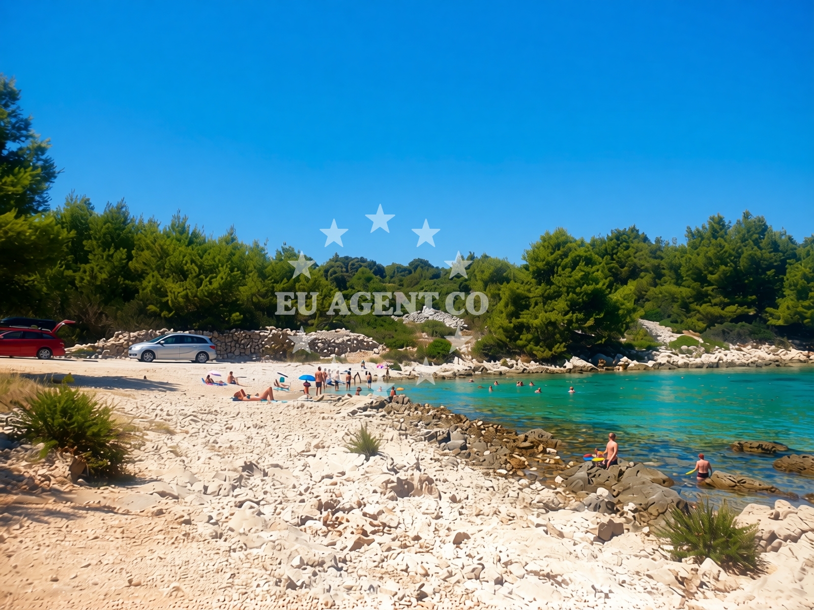 Shoreline and swimming area at Guscica beach in Don Antuna Božića 6A, Jezera