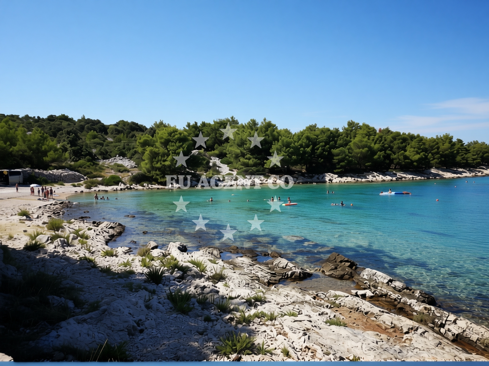Sea and coastal view of Guscica beach in Don Antuna Božića 6A, Jezera