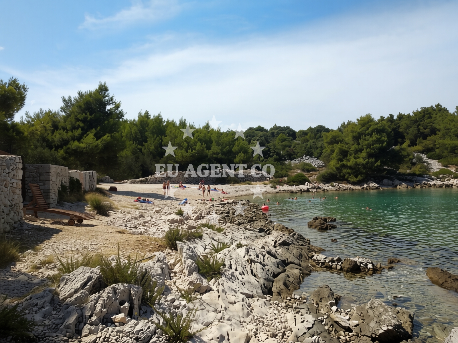 Beach facilities and surroundings at Guscica beach in Don Antuna Božića 6A, Jezera
