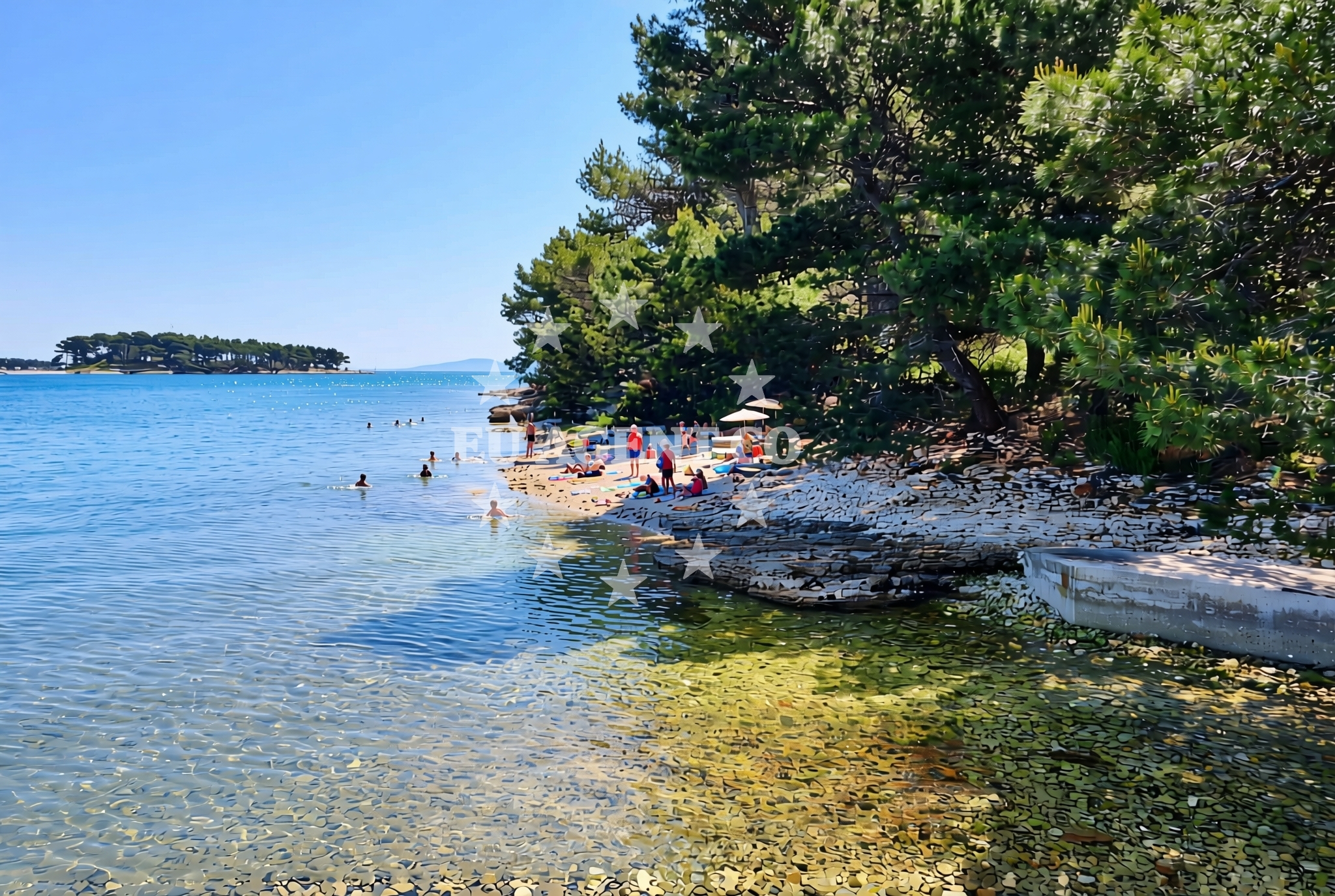 Additional view of Guvnina beach in Krše 56, Premantura