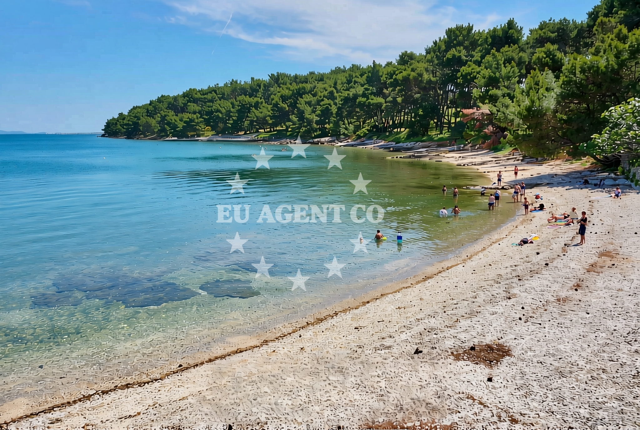 Overview of Guvnina, Premantura Beach in Guvnina