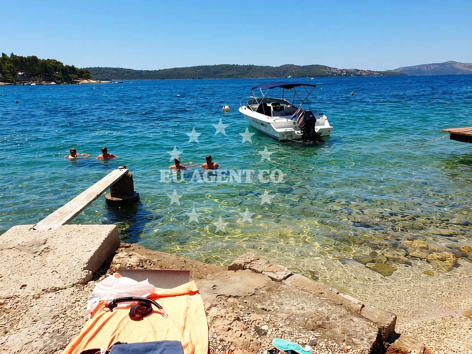 Sea and coastal view of Hafen trogir beach in Ulica Vladimira Nazora 2, Trogir