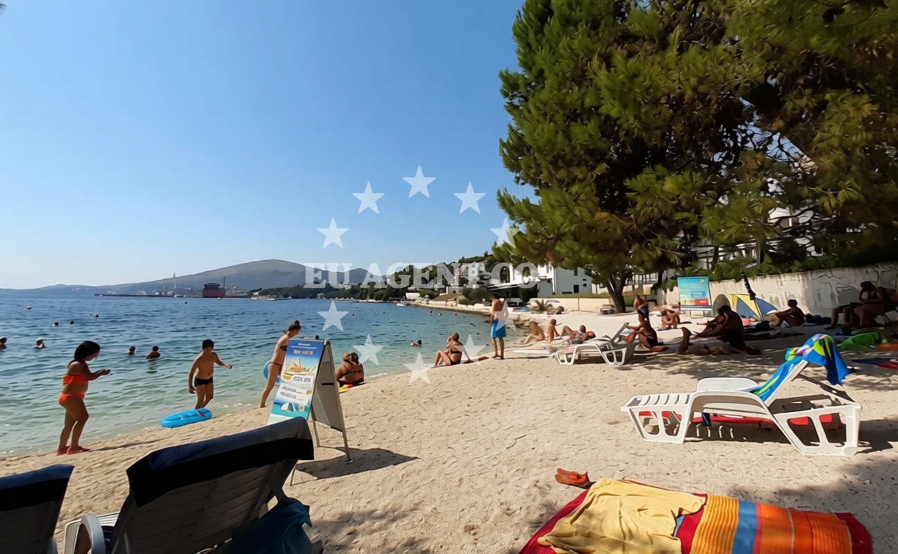 Beach facilities and surroundings at Hafen trogir beach in Ulica Vladimira Nazora 2, Trogir