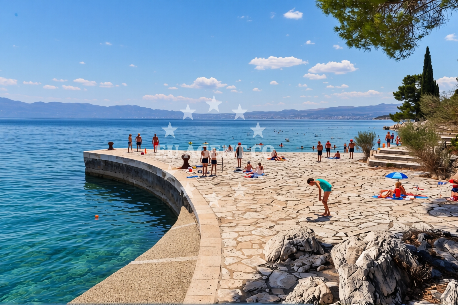 Additional view of Haludovo Beach in Obala 51, Malinska