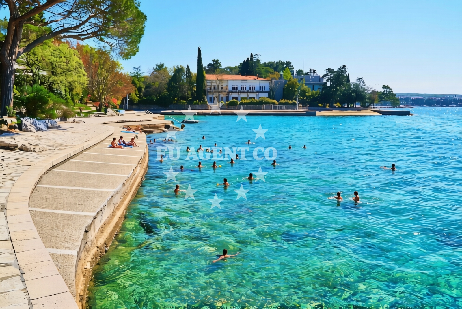 Additional view of Haludovo Beach in Obala 51, Malinska