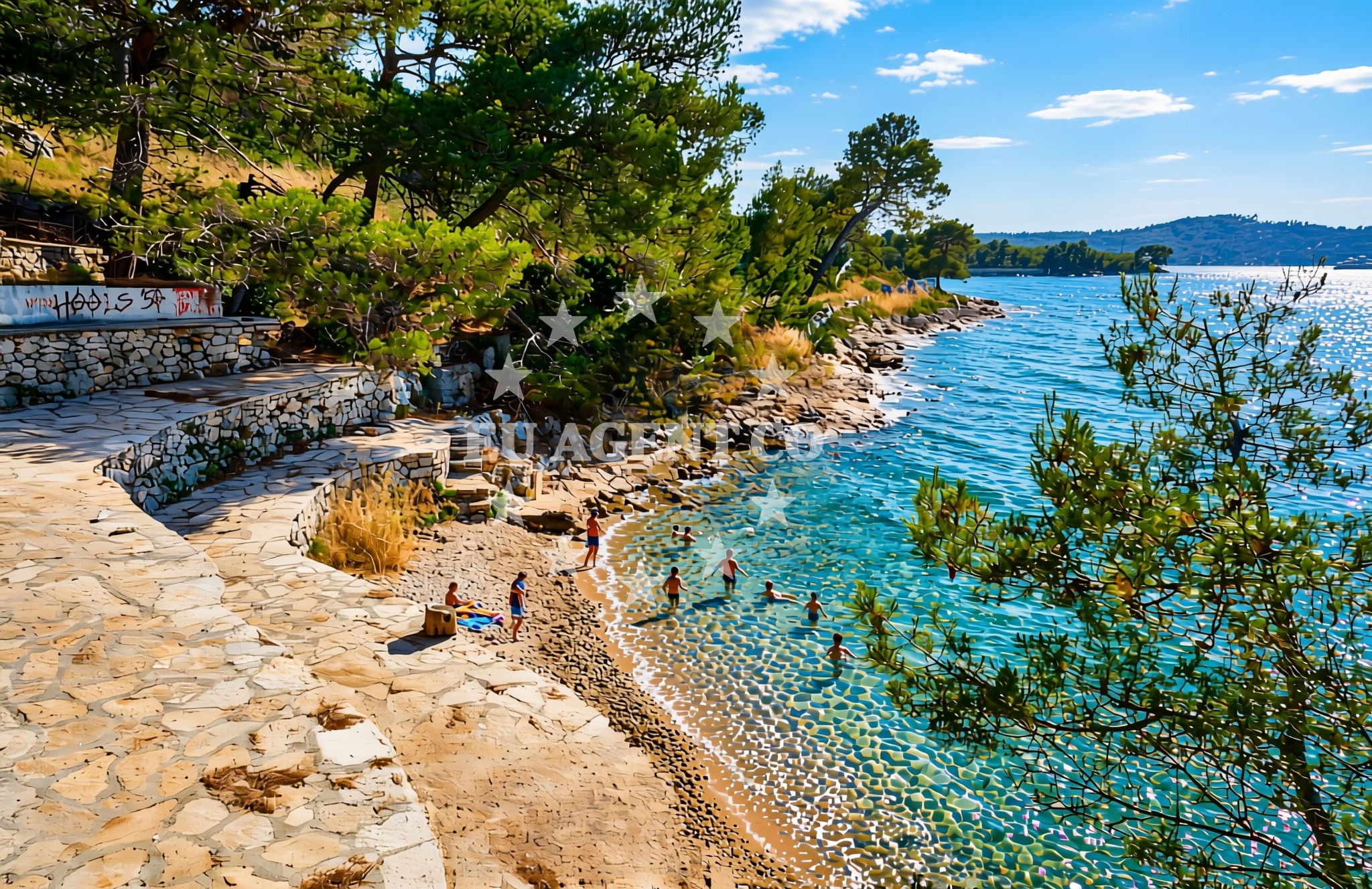 Additional view of Hana beach in Vlaška I 18, Milna