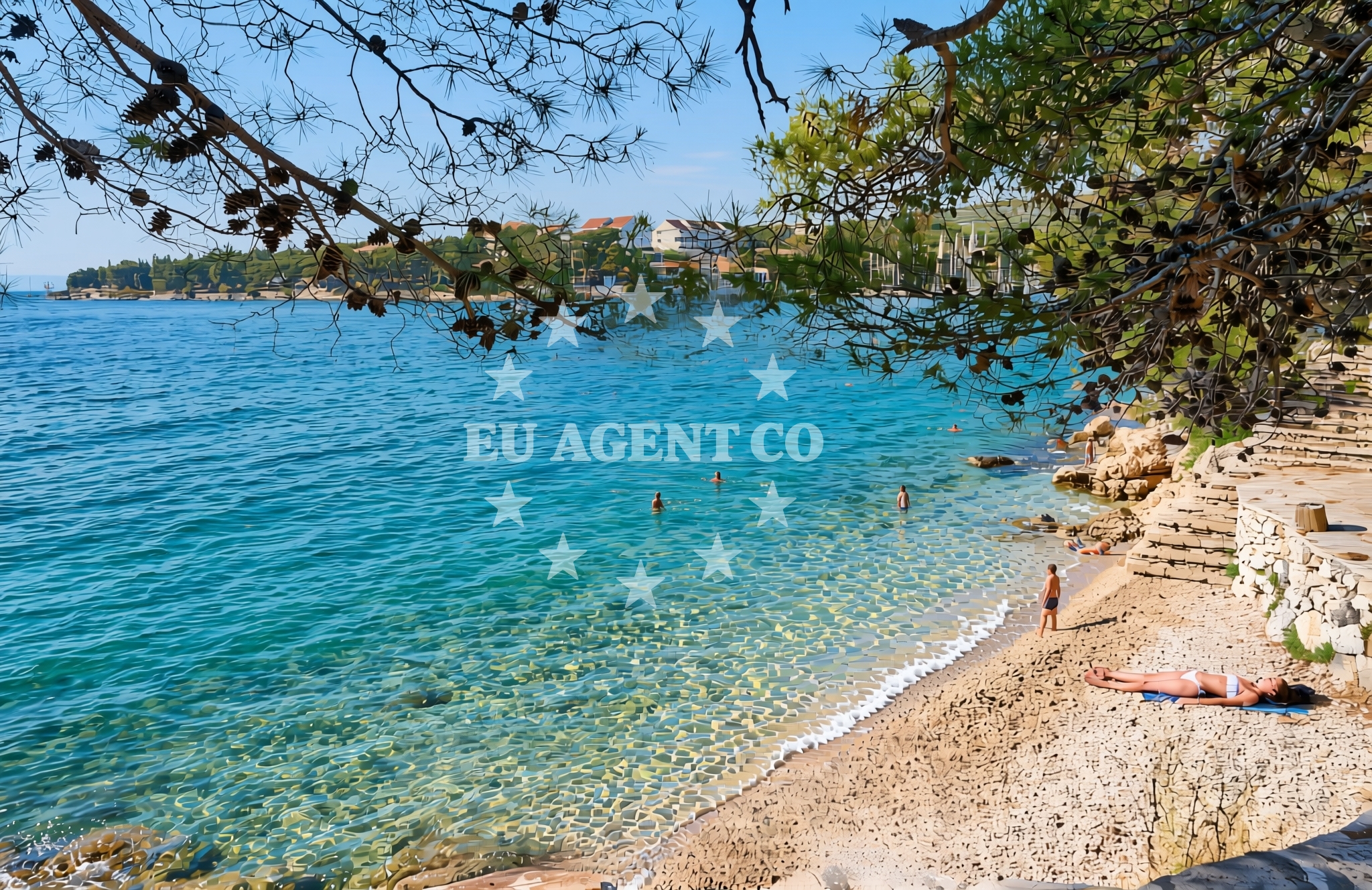 Additional view of Hana beach in Vlaška I 18, Milna