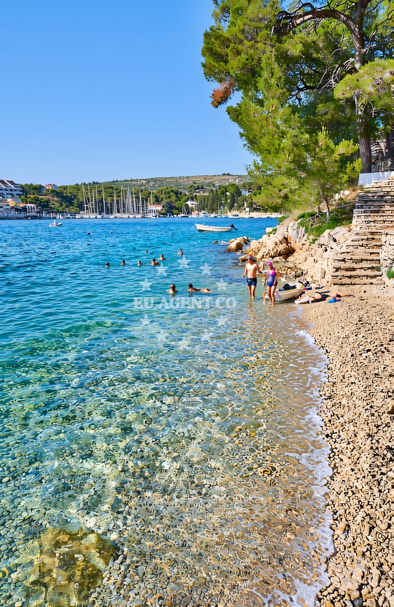 Additional view of Hana beach in Vlaška I 18, Milna