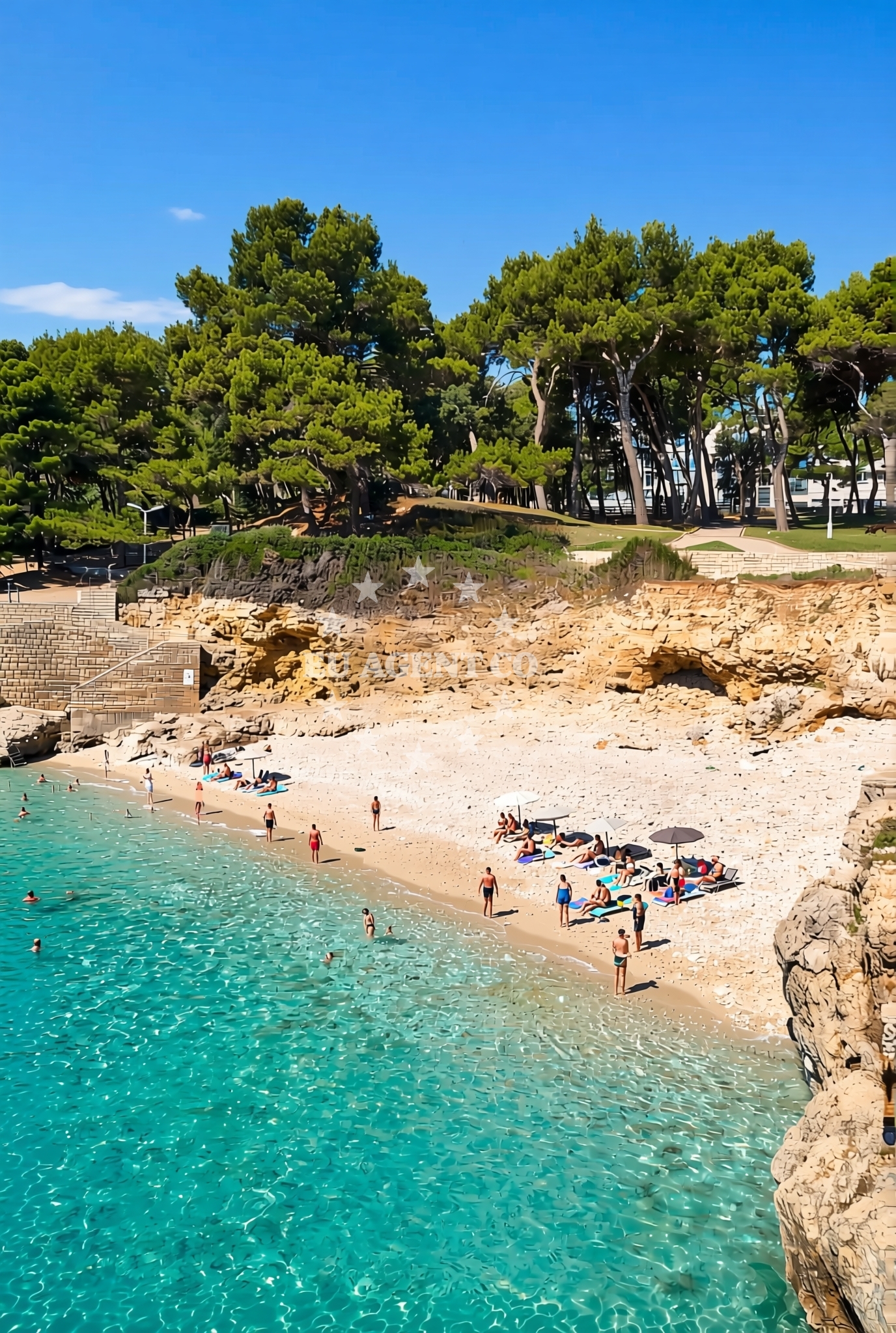 Beach facilities and surroundings at Havajsko (Procipina), Pula Beach in Havajsko (Procipina)