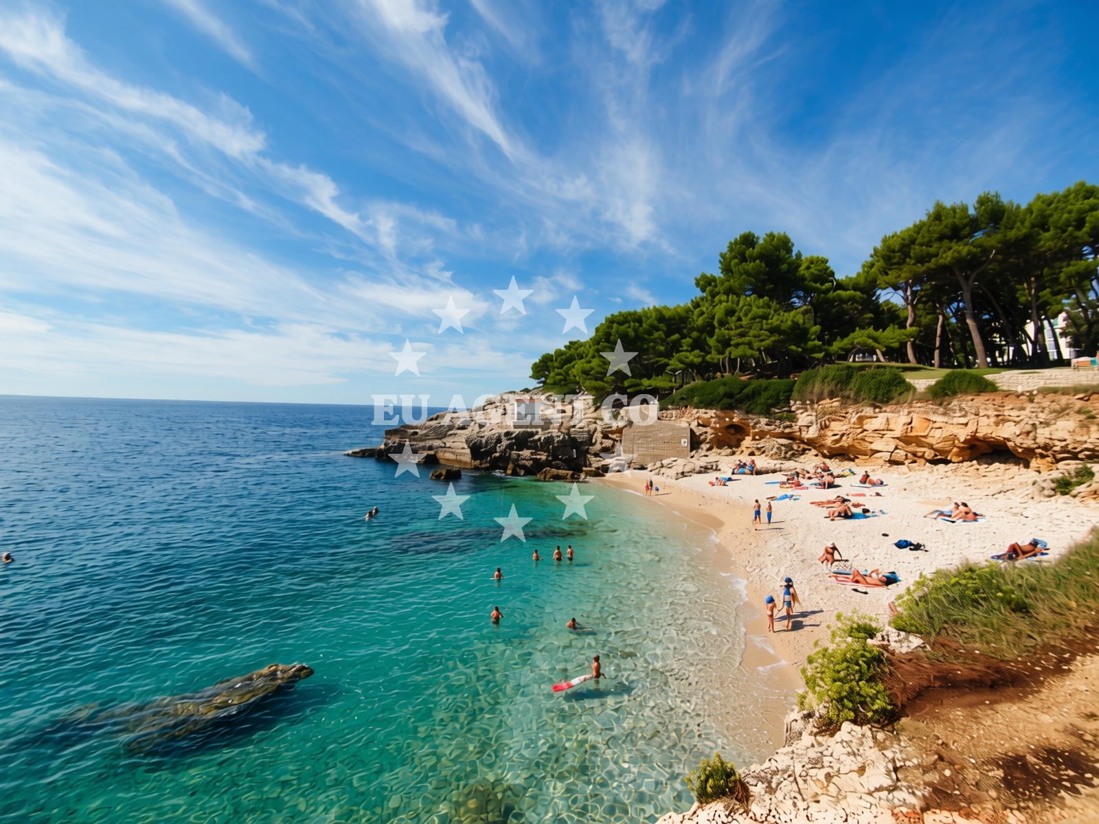 Overview of Hawaii beach in Verudella 16, Pula