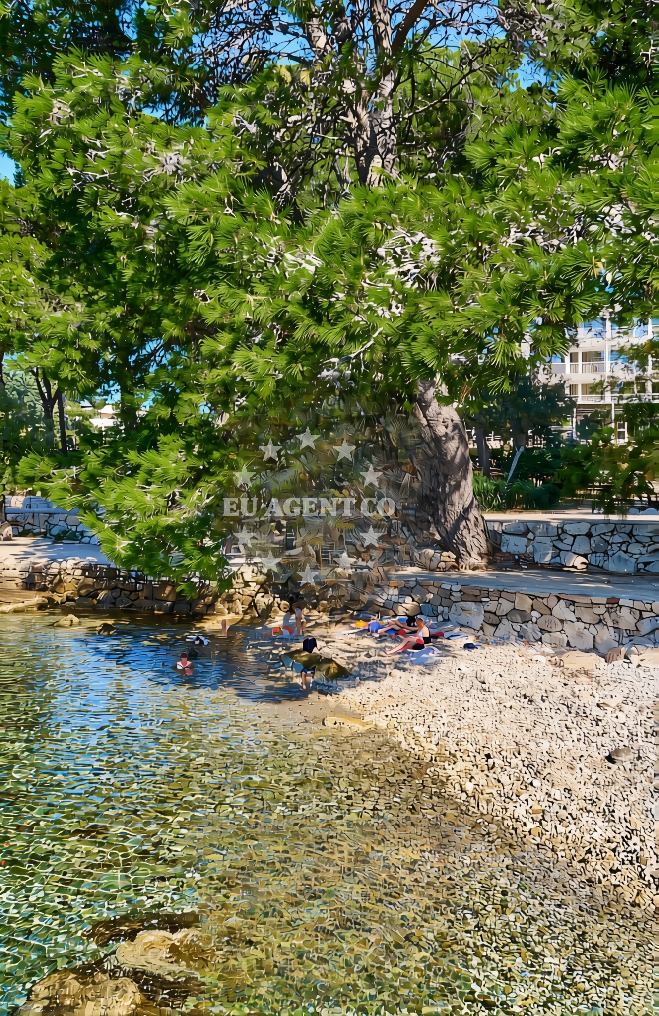 Sea and coastal view of Helios, Stari Grad (Hvar) Beach in Helios