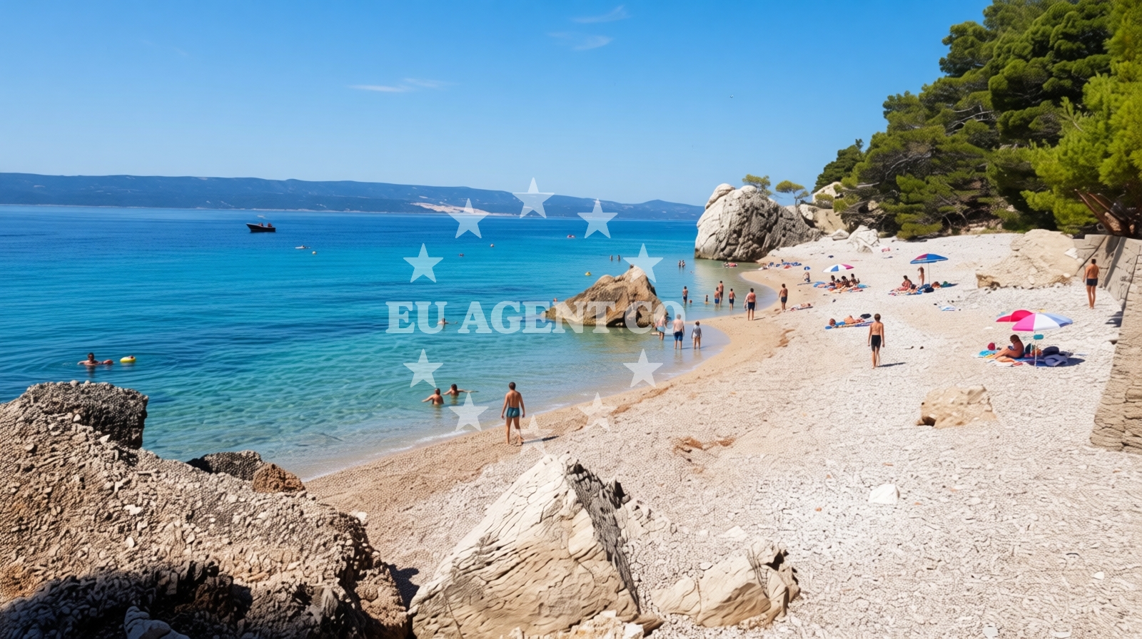 Overview of Hidden beach in 14 Gornji Fistonici, Pisak