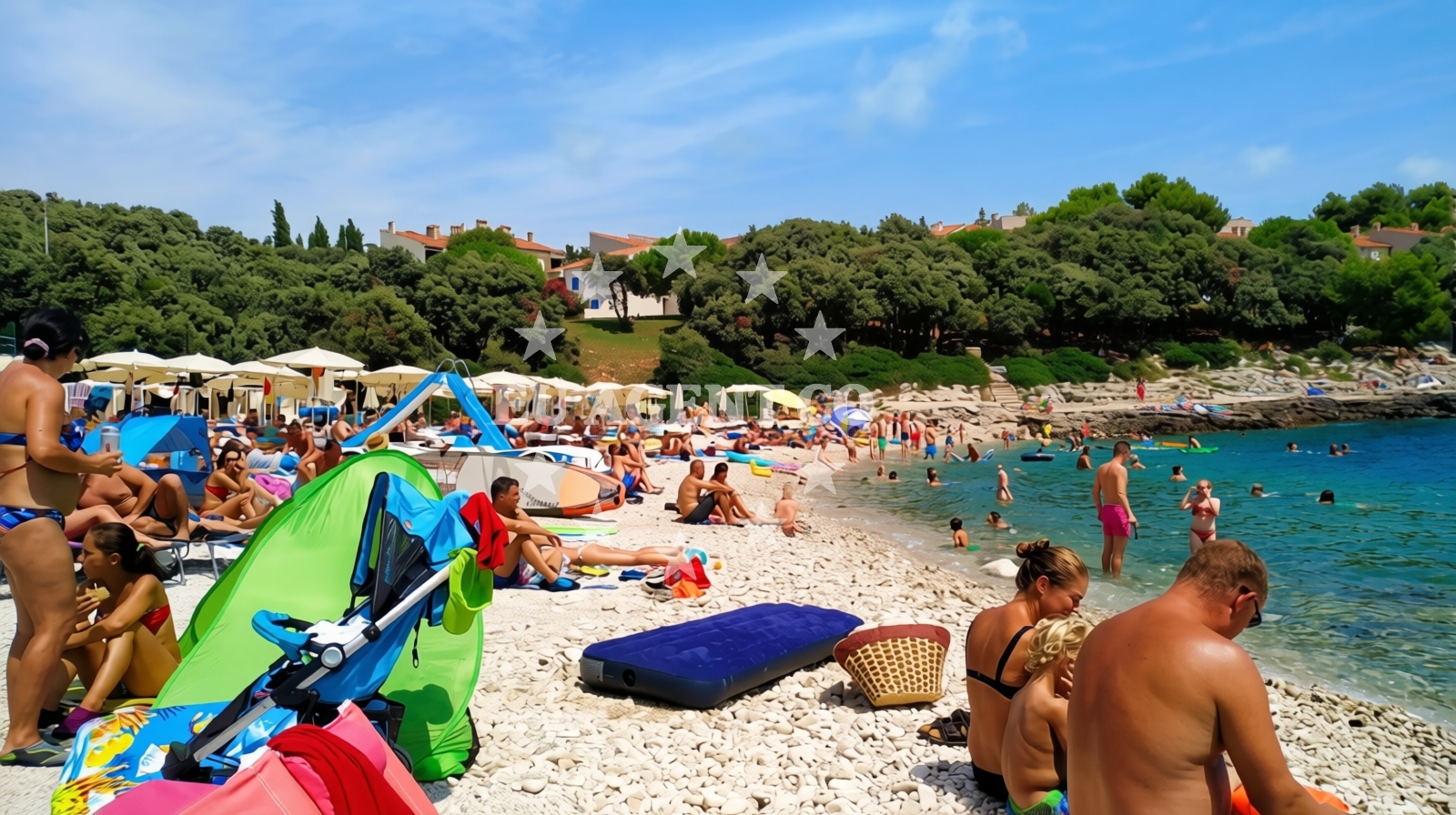 Sea and coastal view of Histria beach in Verudella 11, Pula