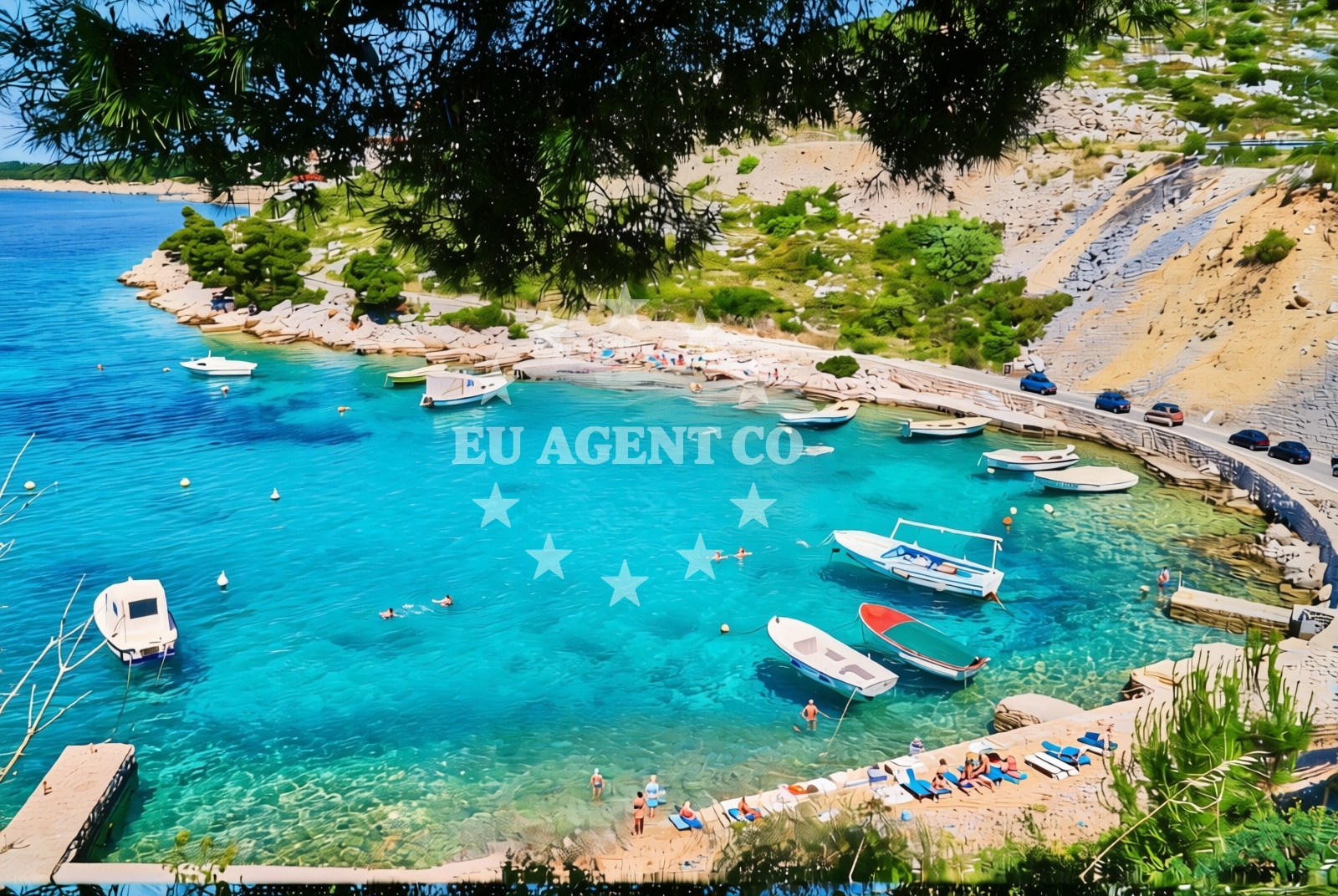 Overview of Hodomešćica, Primošten Burnji Beach in Hodomešćica