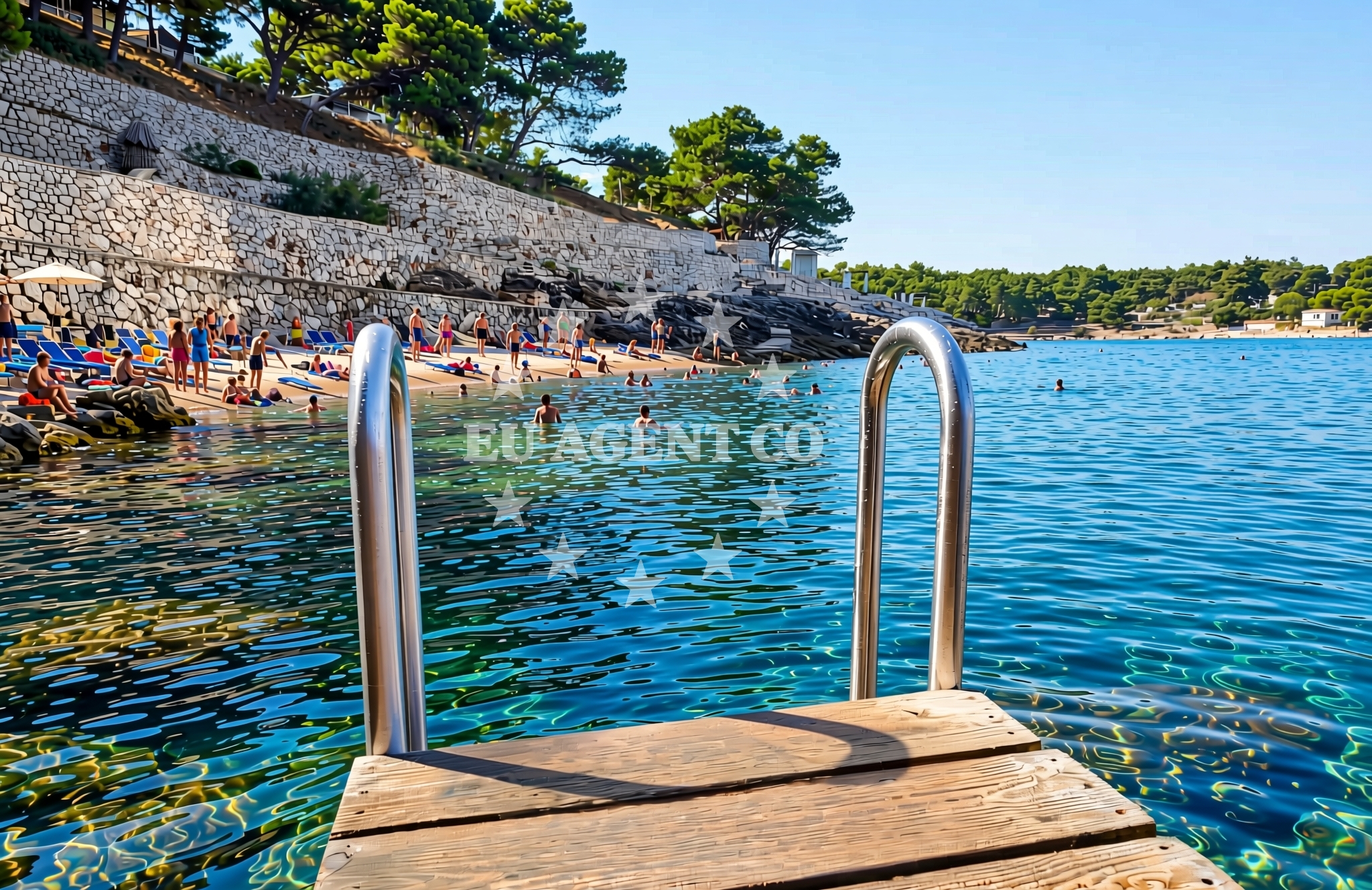 Overview of Holiday, Jelsa (Hvar) Beach in Holiday