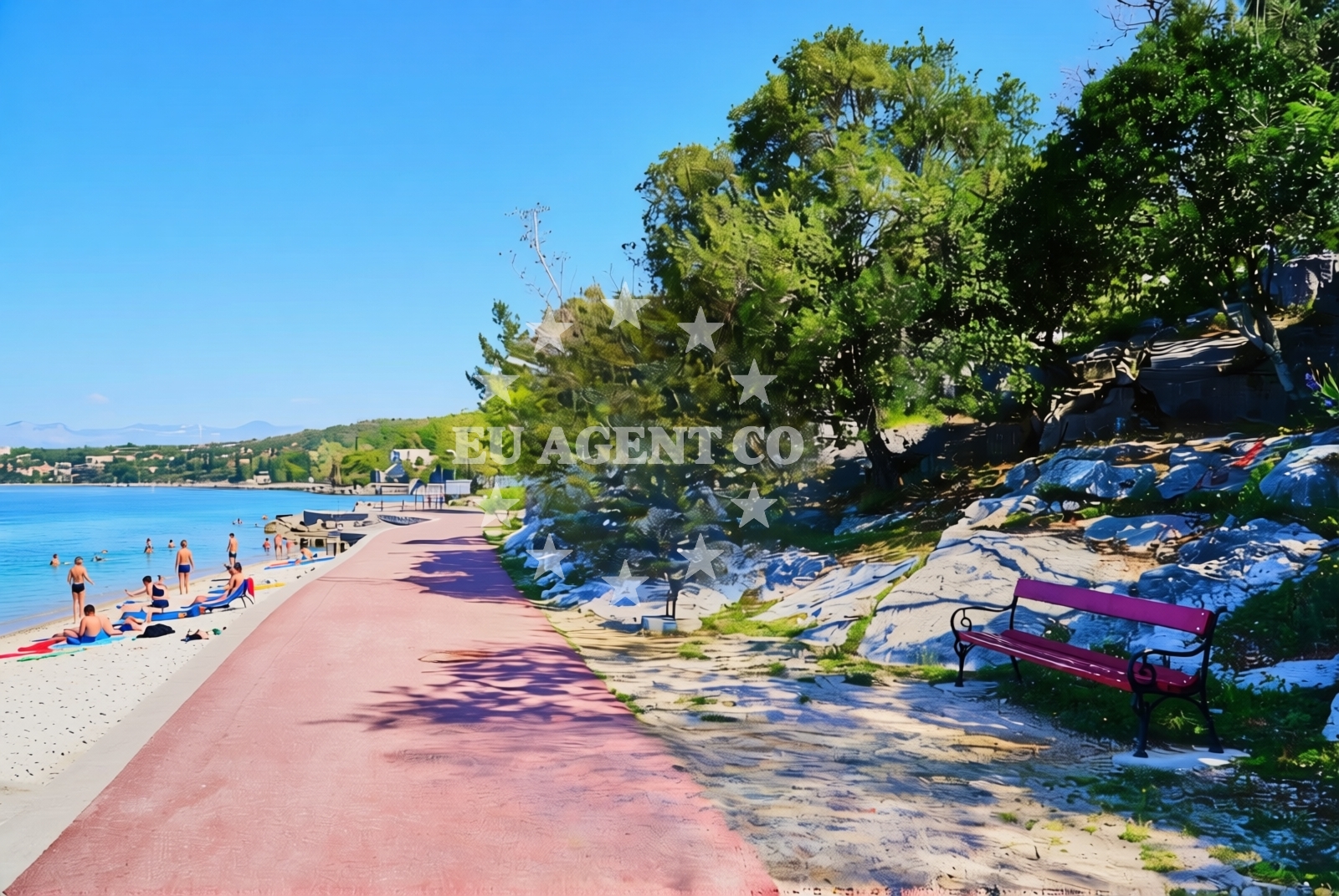 Shoreline and swimming area at Hotel Adriatic, Omišalj (Krk) Beach in Hotel Adriatic