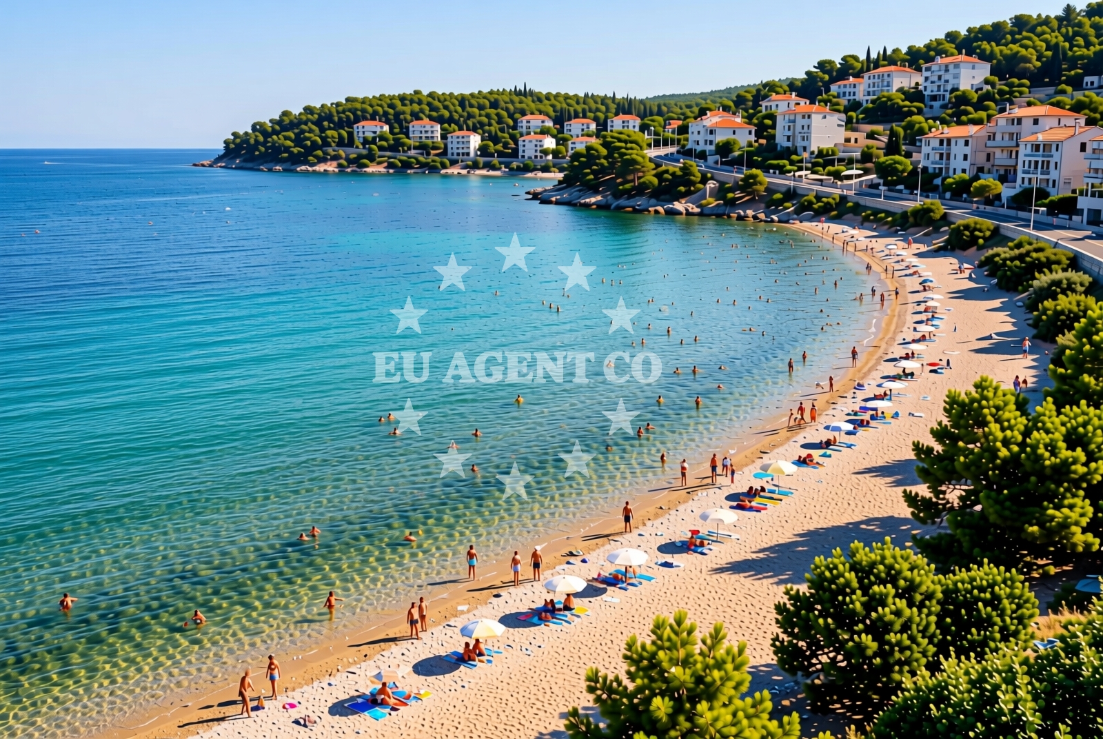Shoreline and swimming area at Hotel Imperial, Vodice Beach in Hotel Imperial