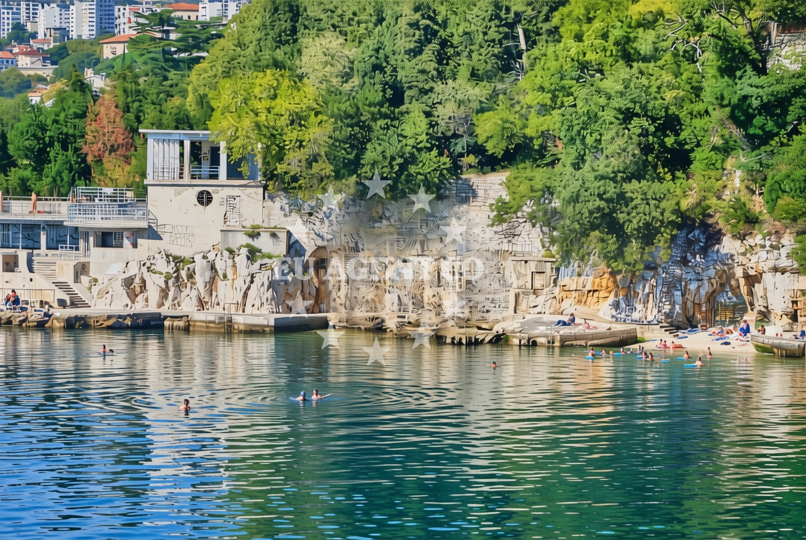 Sea and coastal view of Hotel Park, Rijeka Beach in Hotel Park