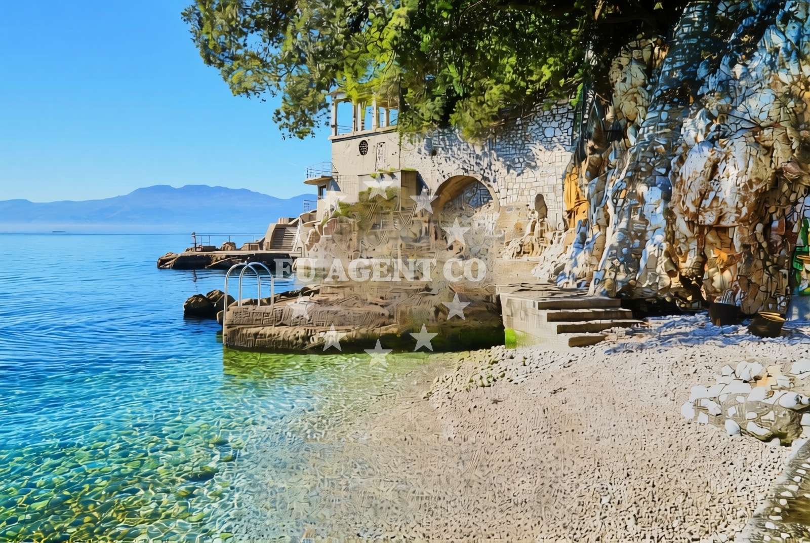 Beach facilities and surroundings at Hotel Park, Rijeka Beach in Hotel Park