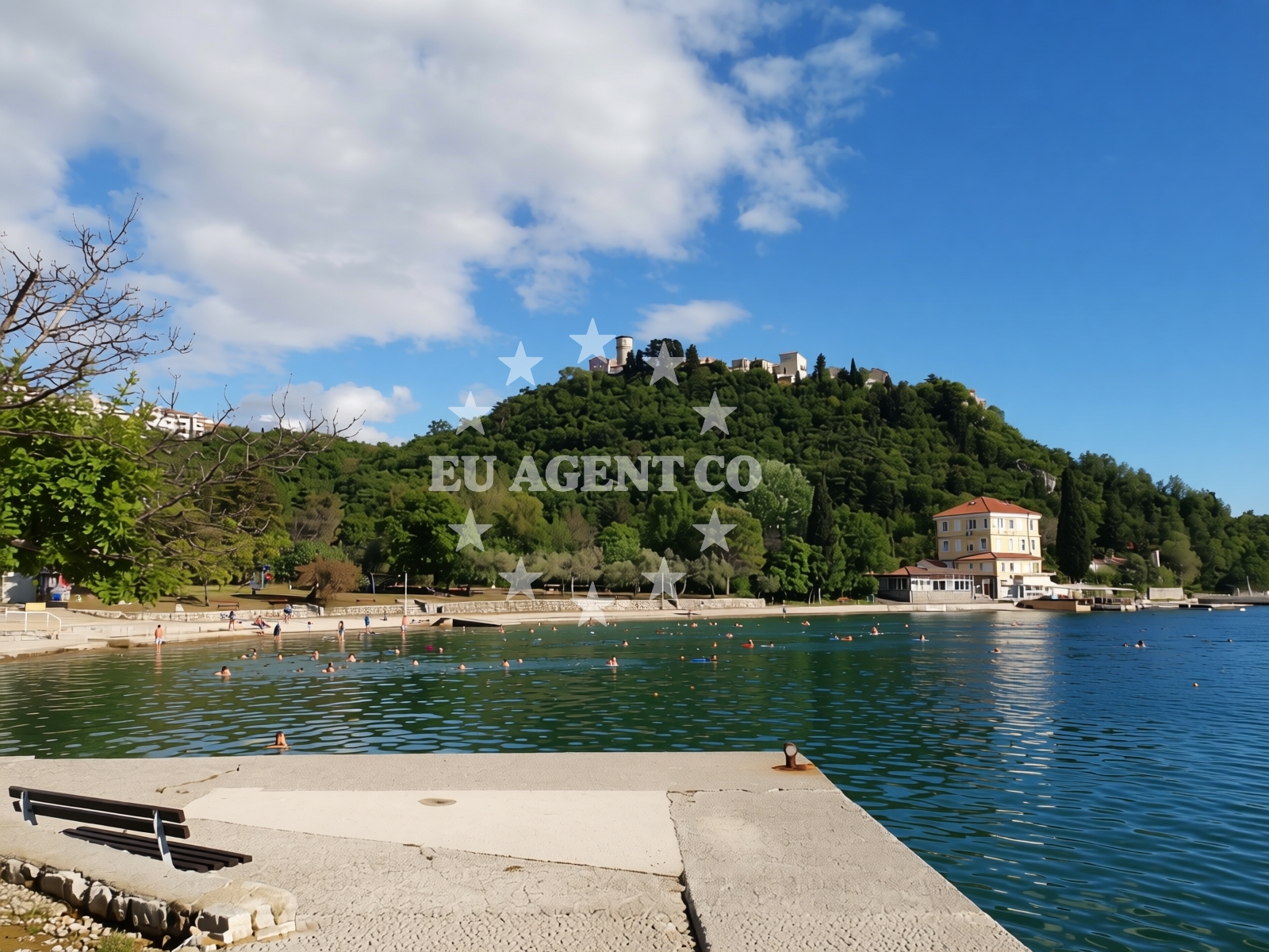 Overview of Hotel Ucka beach in Zagradi 2, Omišalj