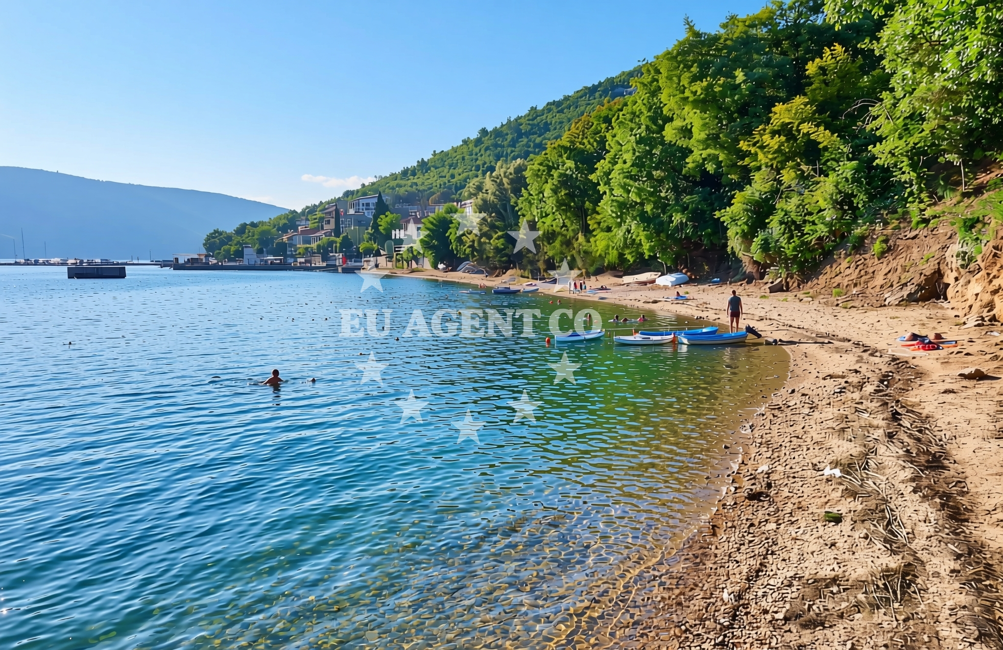 Beach facilities and surroundings at Hrboki: beaches and coves in Hrboki
