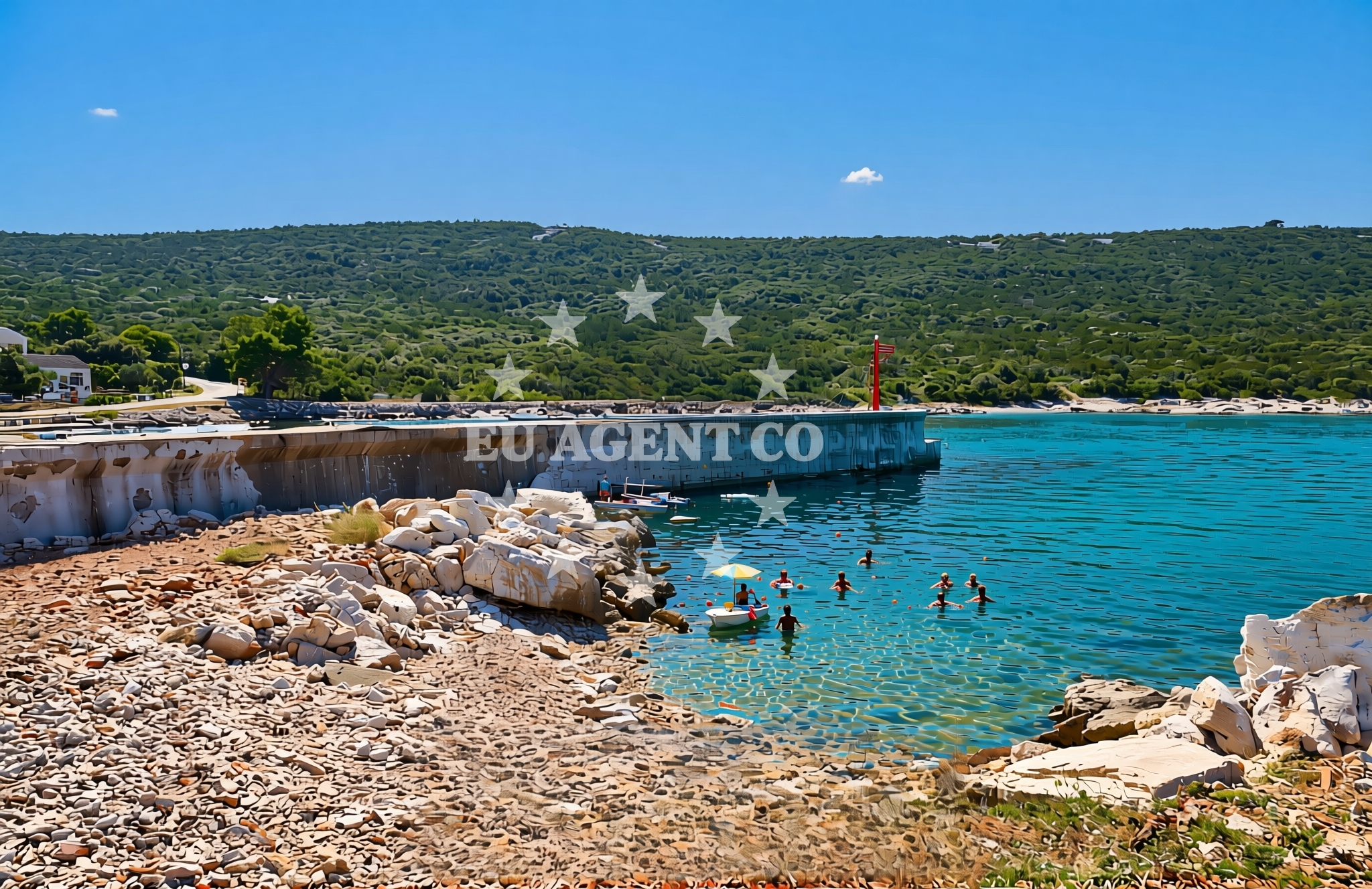 Overview of Hrvatin, Sestrunj (Sestrunj) Beach in Hrvatin