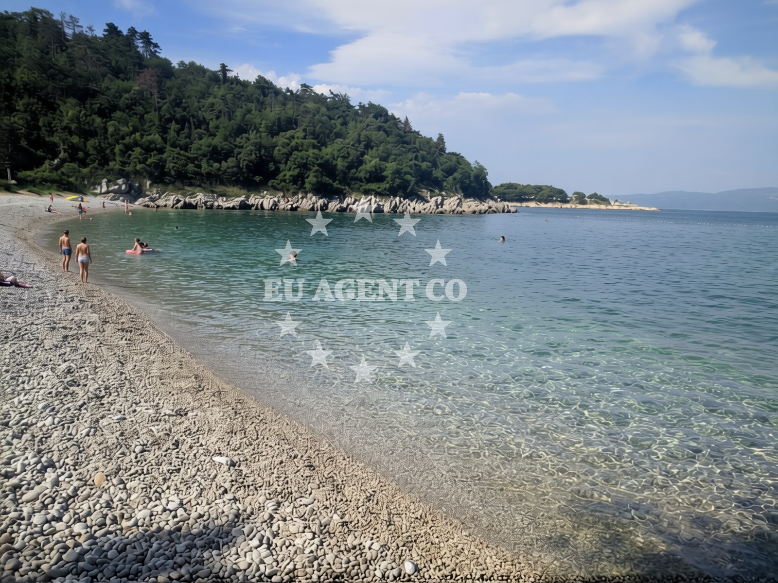 Additional view of Huboka beach in Marina 39 Sveta Marina, Rabac