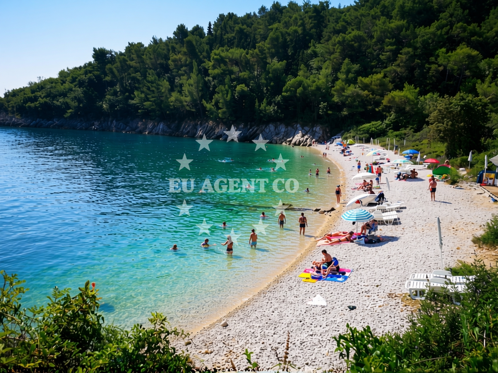 Additional view of Huboka beach in Marina 39 Sveta Marina, Rabac
