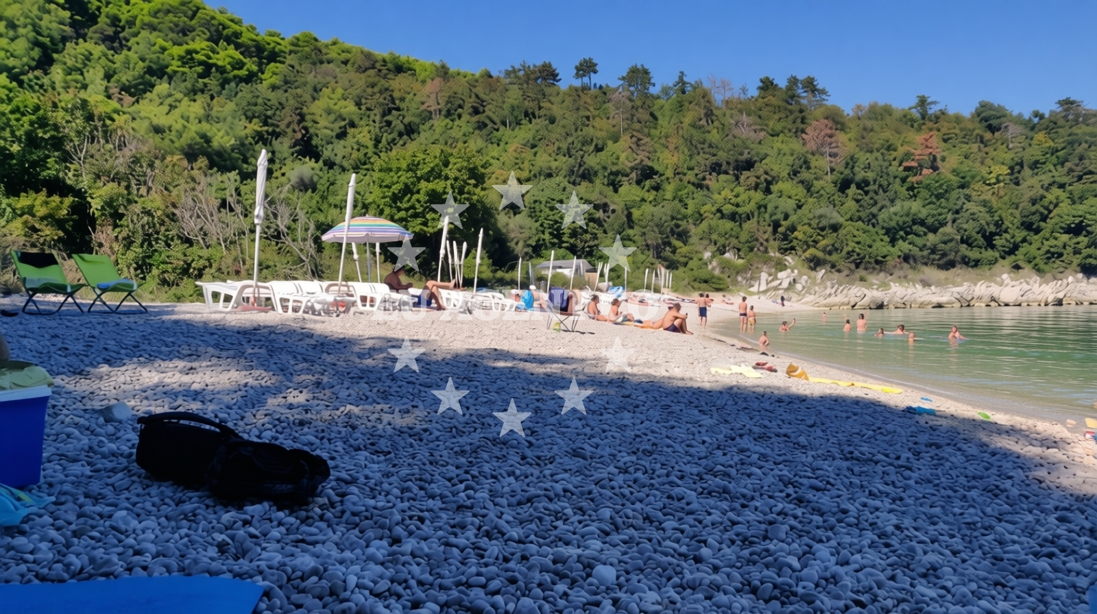 Additional view of Huboka beach in Marina 39 Sveta Marina, Rabac