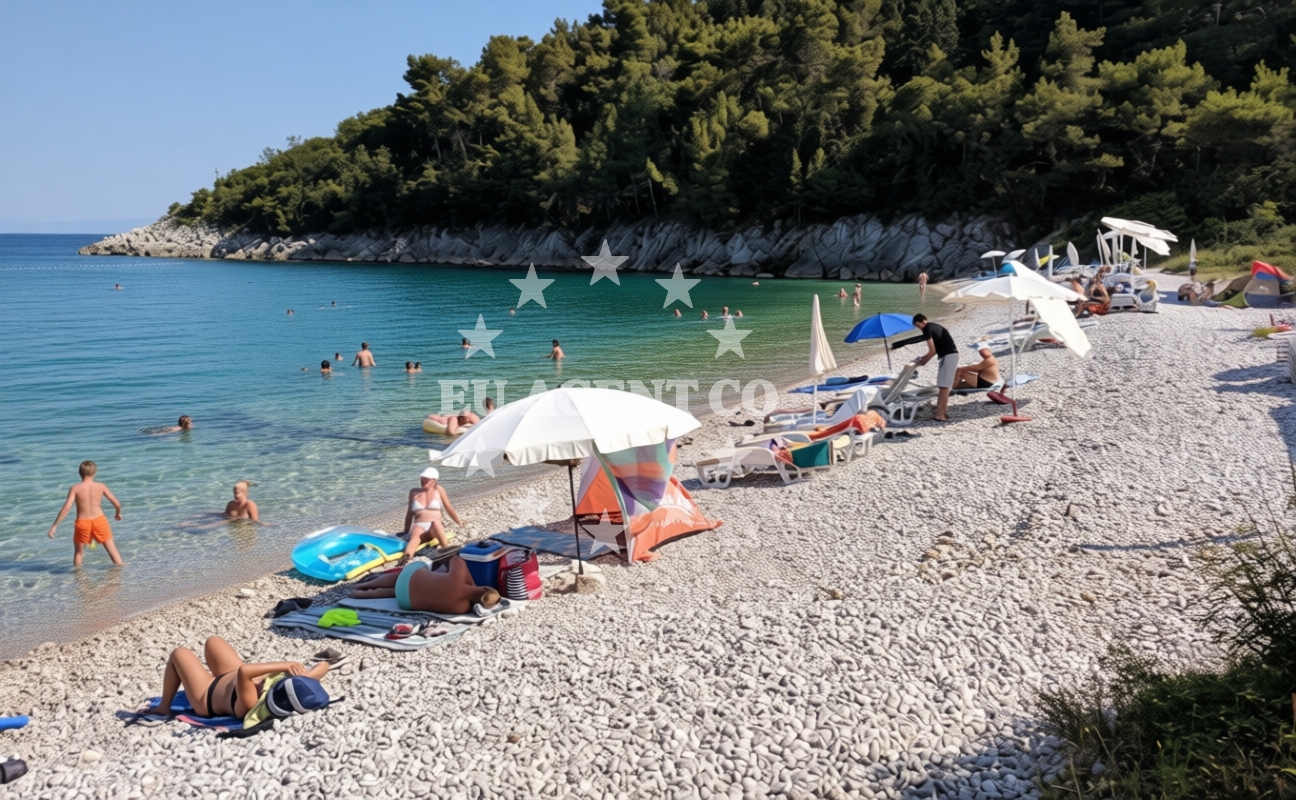 Additional view of Huboka beach in Marina 39 Sveta Marina, Rabac