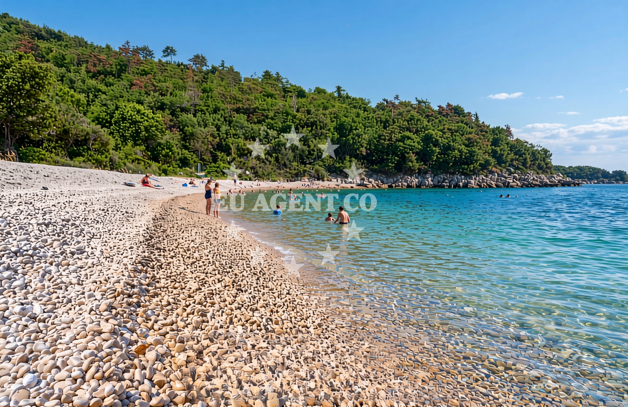 Additional view of Huboka beach in Marina 39 Sveta Marina, Rabac
